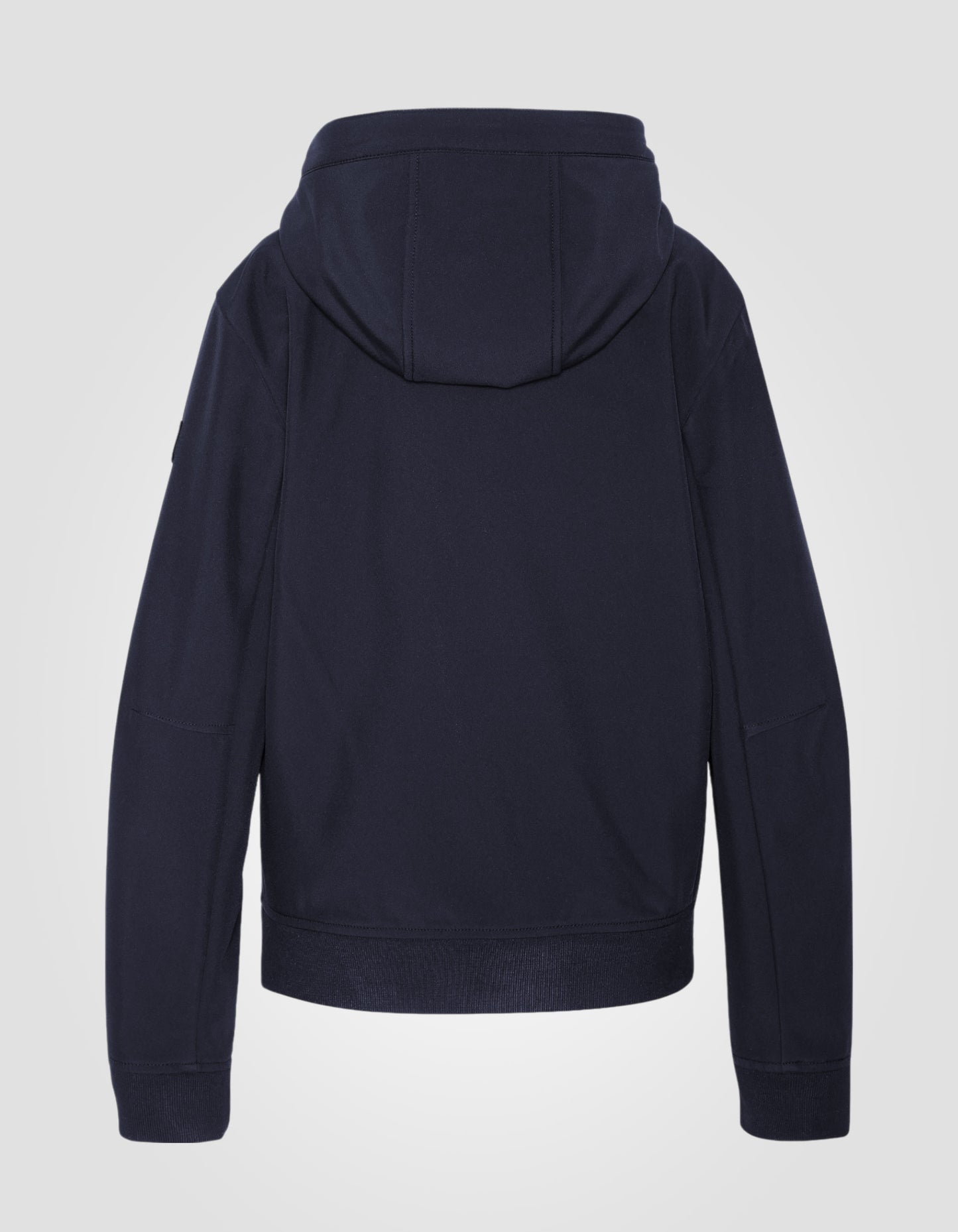 Giacca blu scuro softshell con cappuccio