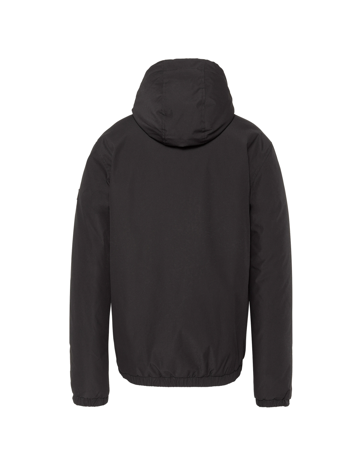 Blouson à capuche noir doublé sherpa