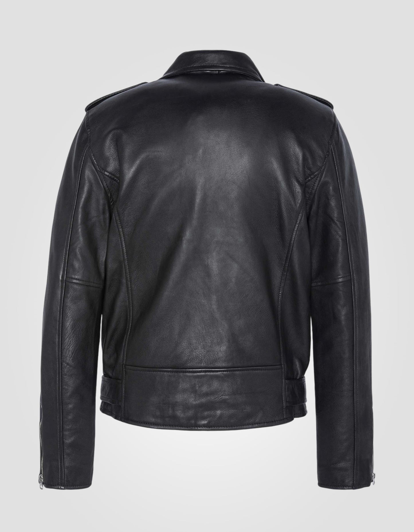 Schwarz einstellte Perfecto® Jacke, Lammleder