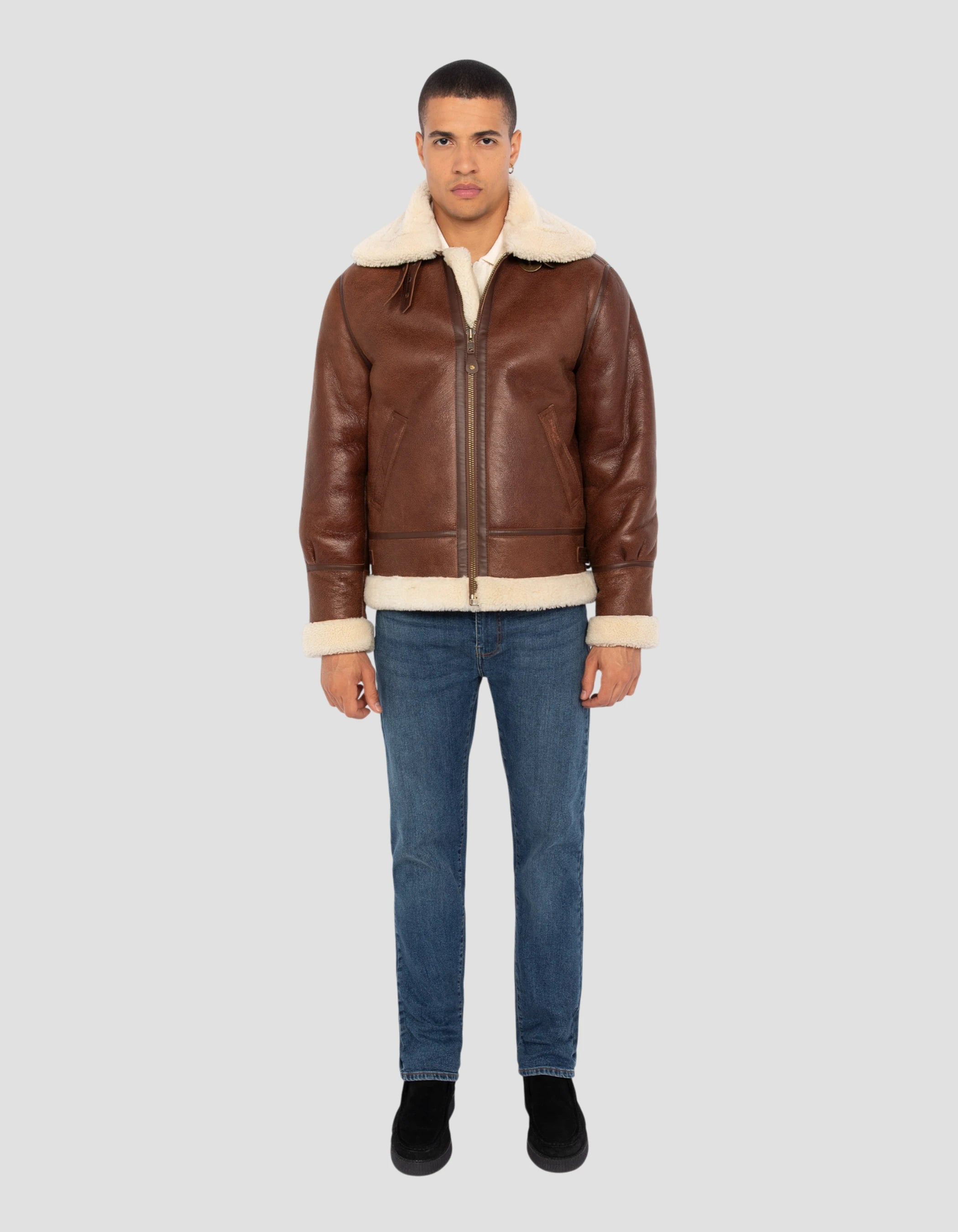 Bombardier B -3 Moka jacket, sheep leather - LC1259 | Schott NYC® Bombardier B -3 Moka jacket, sheep leather - LC1259 | Schott NYC®