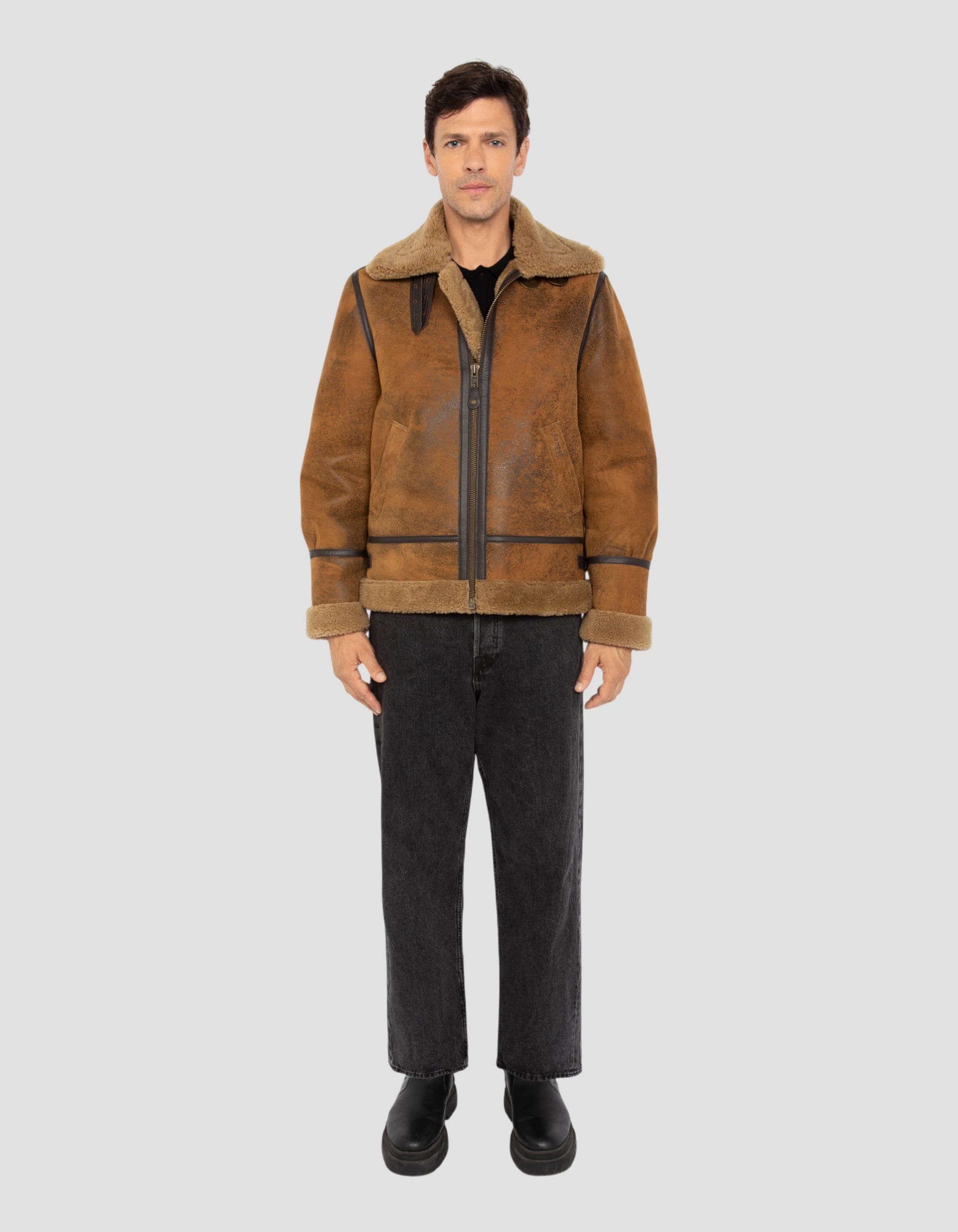 Bombardier B -3 Moutarde jacket, sheep leather - LC1259 | Schott NYC®