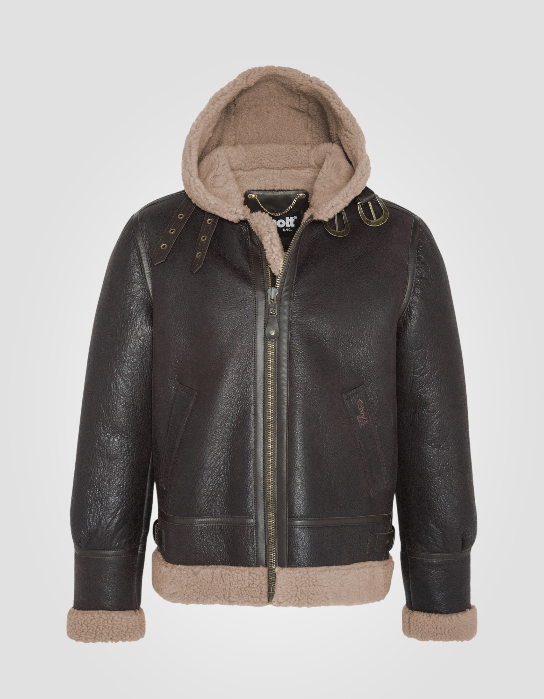 Bombardier B -3 Cordovan hooded, sheep leather LC1259h Schott NYC®