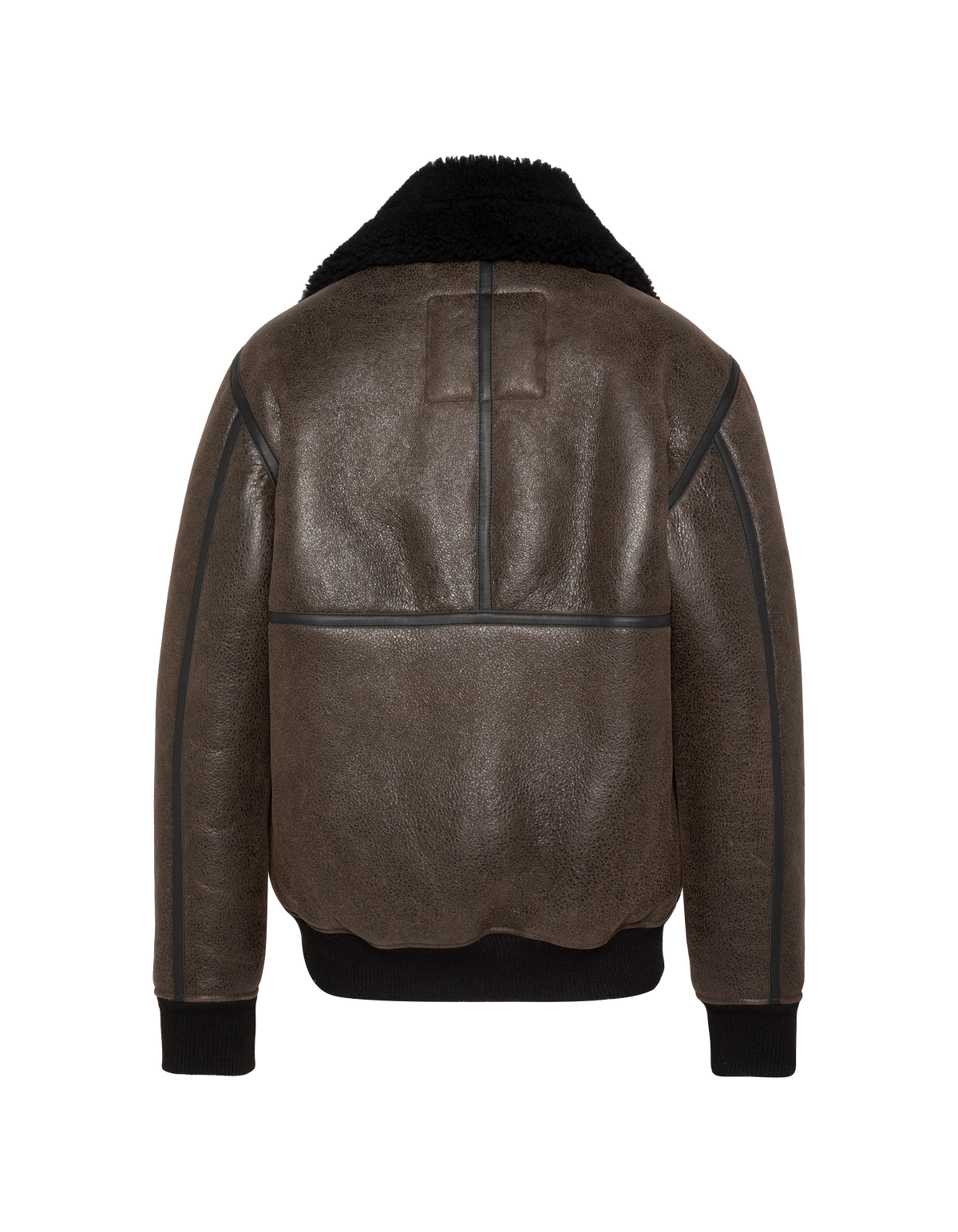 Blouson army noir et marron, mouton double face