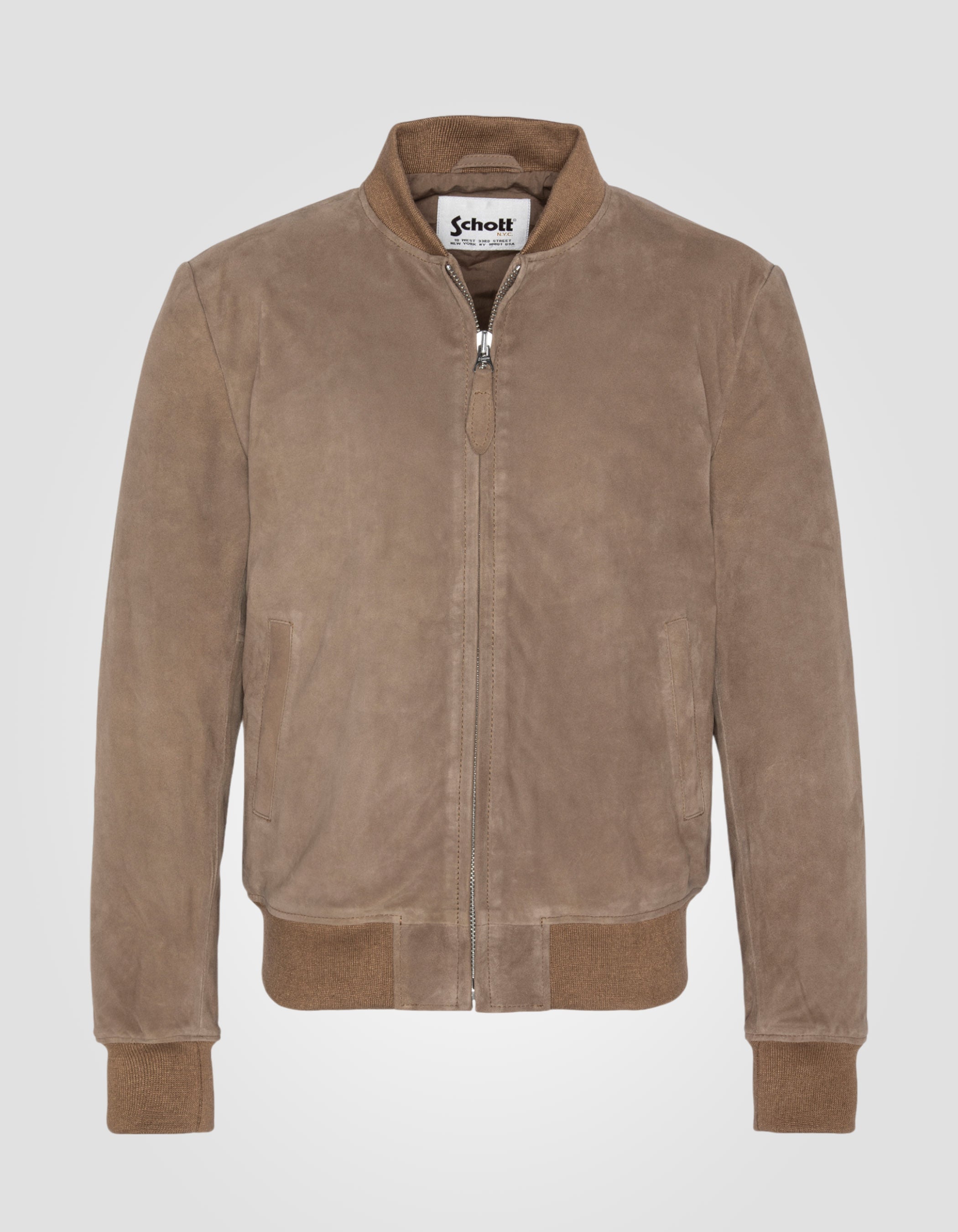 Dark beige light casual jacket, goat leather LC300 Schott NYC®