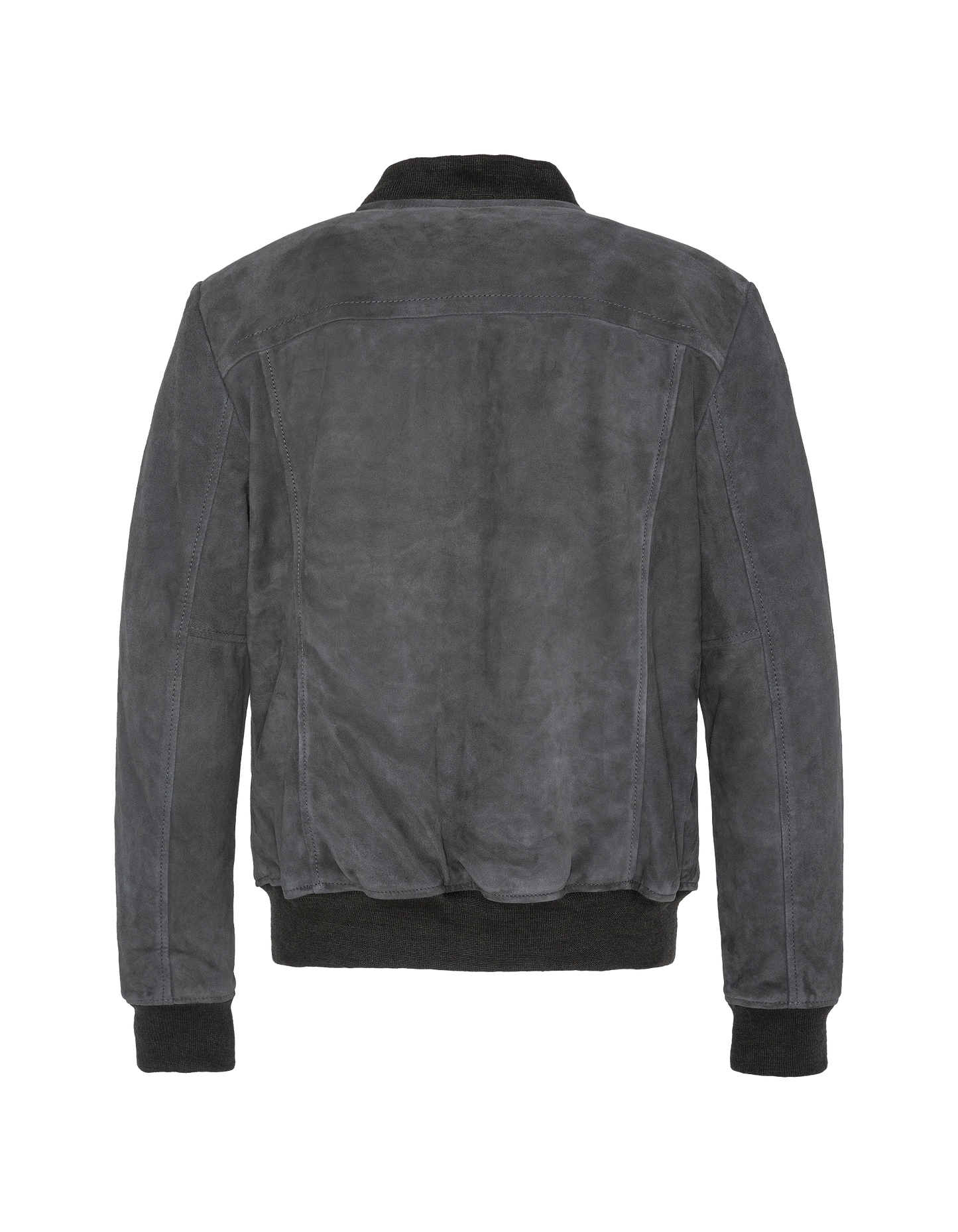Blouson casual léger gris foncé, cuir de chèvre