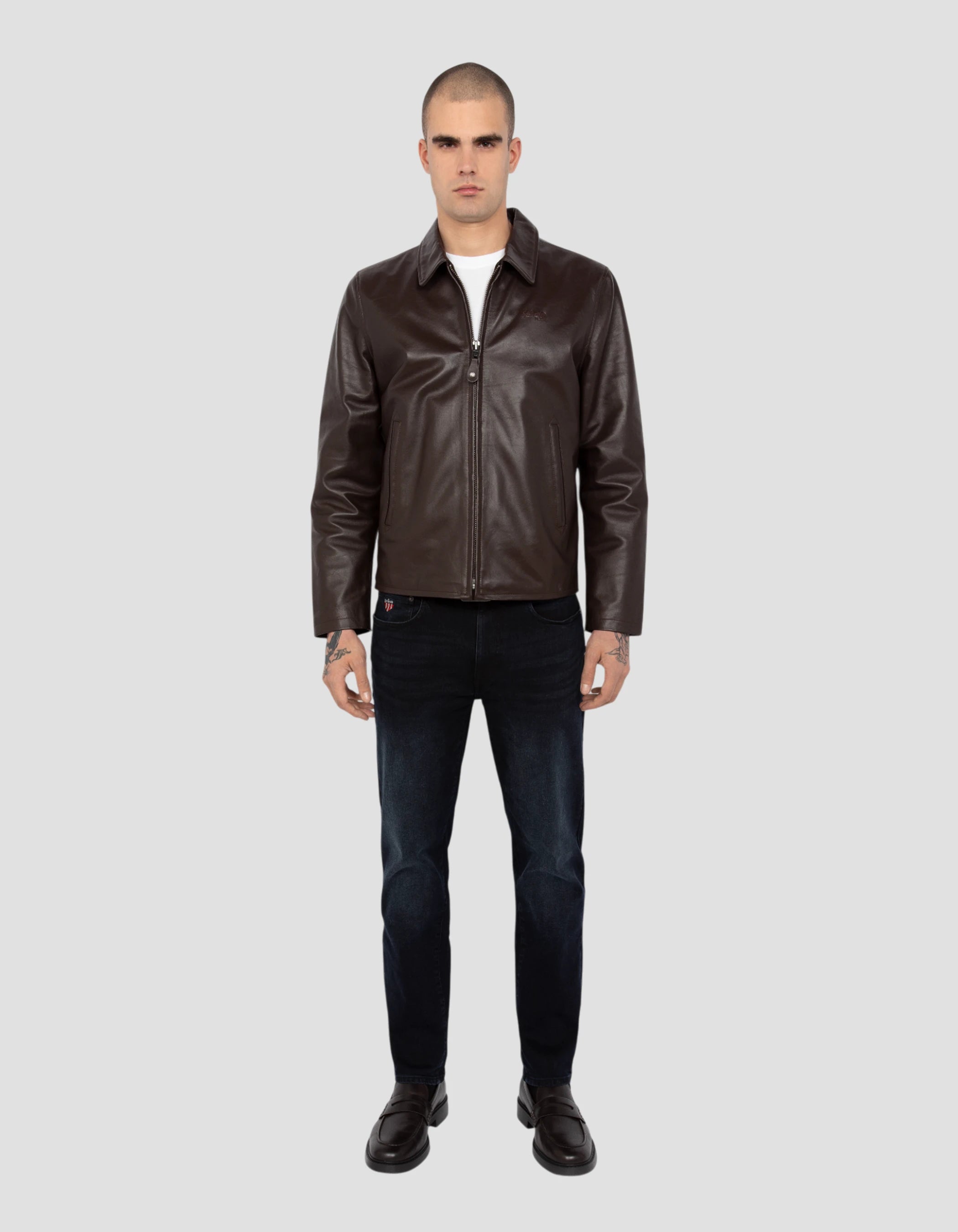 Light brown casual jacket, cowhide leather - LC5100LIGHT | Schott NYC®
