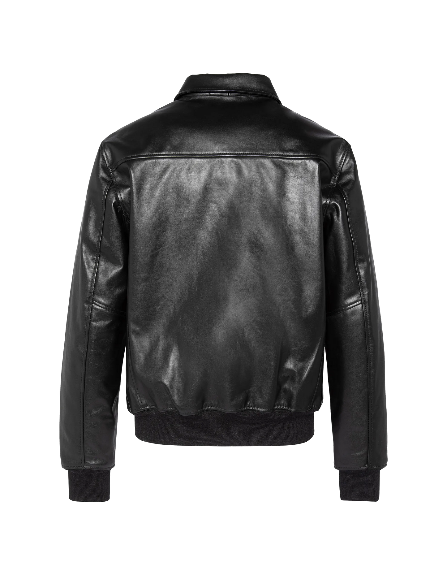 Schwarze lässige Jacke, Kuhläseserleder