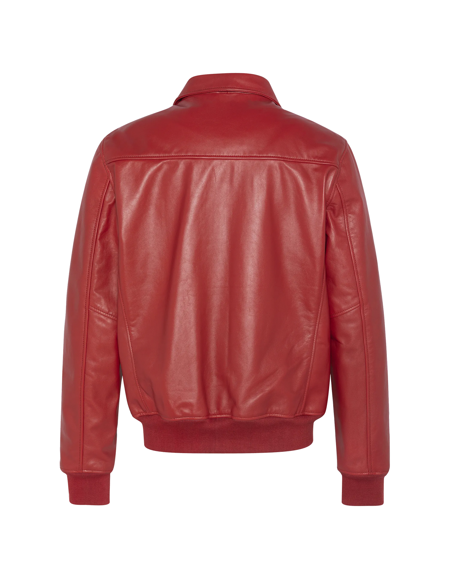 Rote lässige Jacke, Kuhlädenderleder