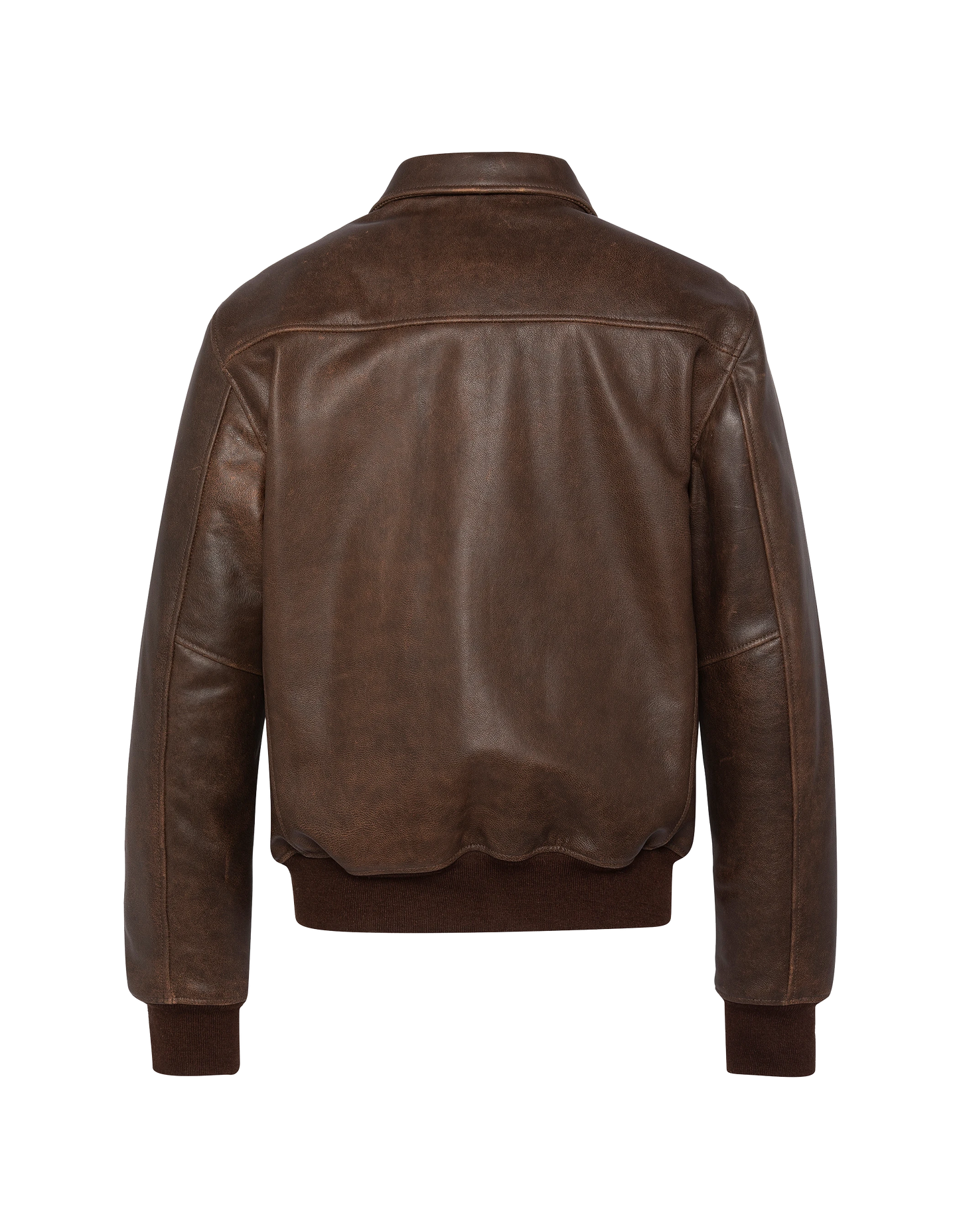 Blouson marron casual vintage, cuir de chèvre
