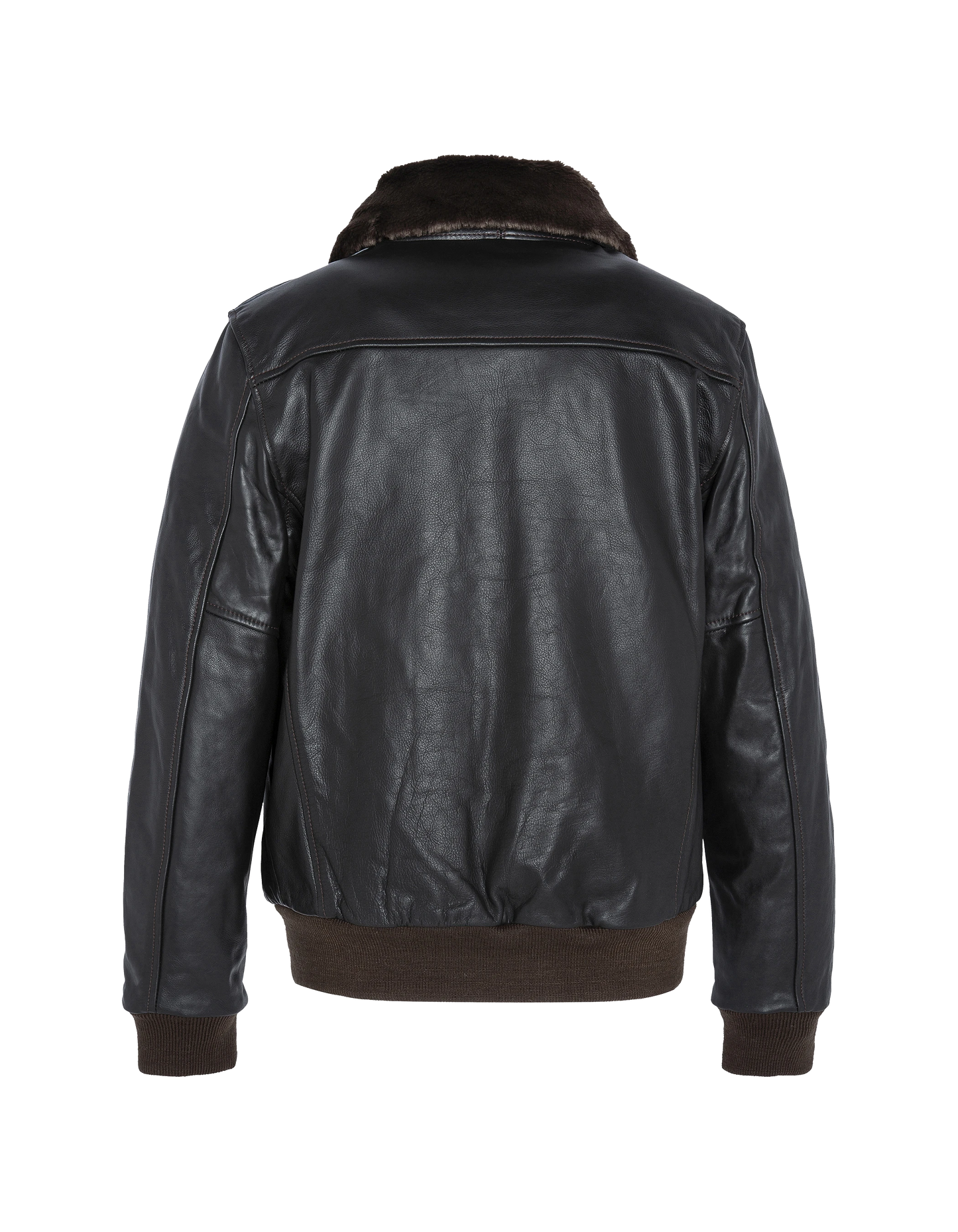 Blouson pilote type A-2 vintage marron, cuir de vachette, grande taille