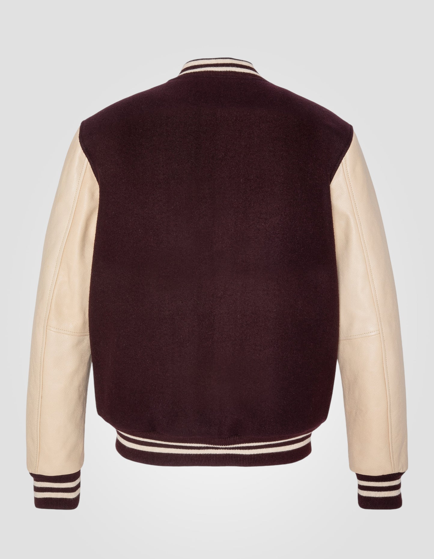 Blouson teddy sans broderie, cuir de vachette