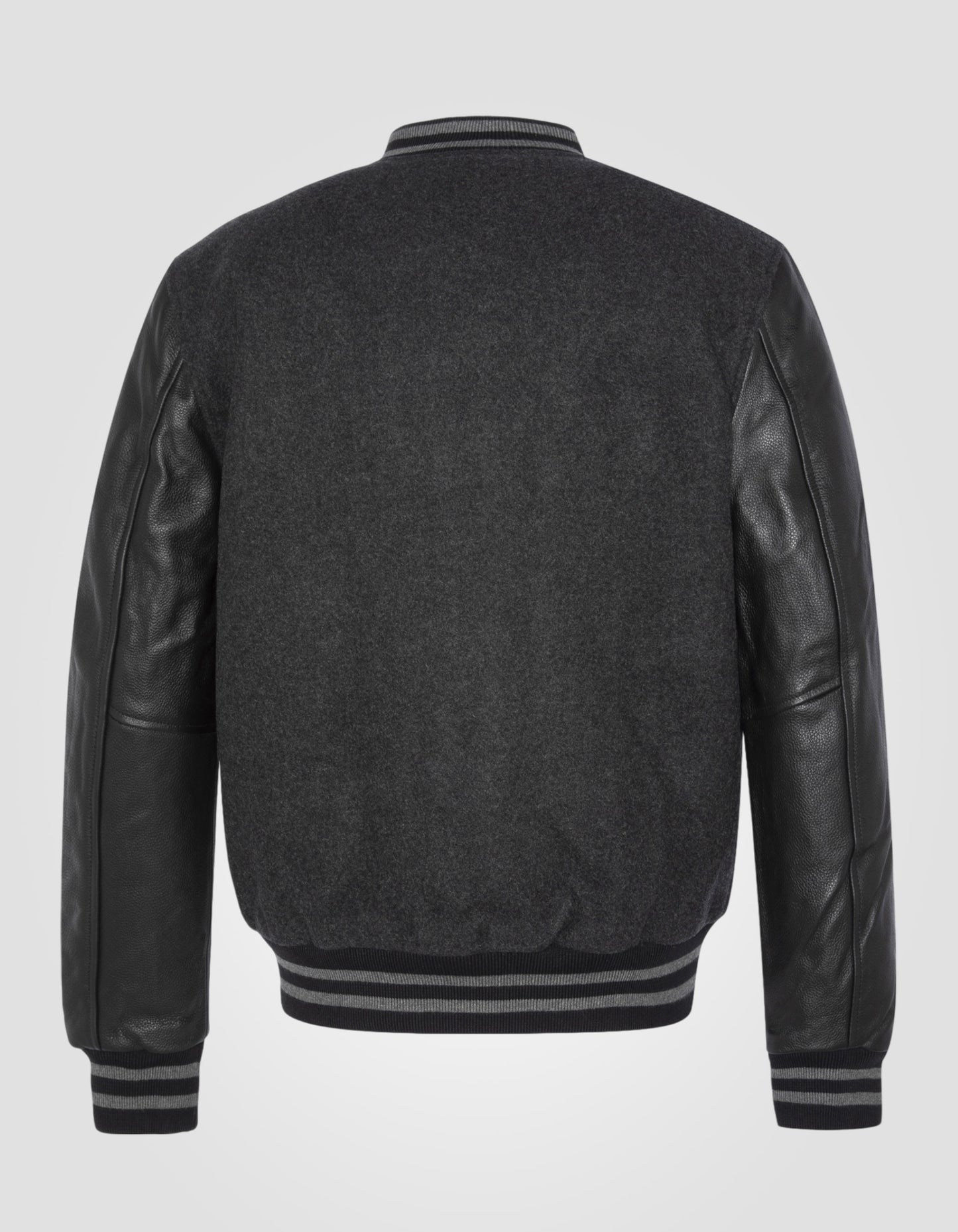 Blouson teddy sans broderie, cuir de vachette