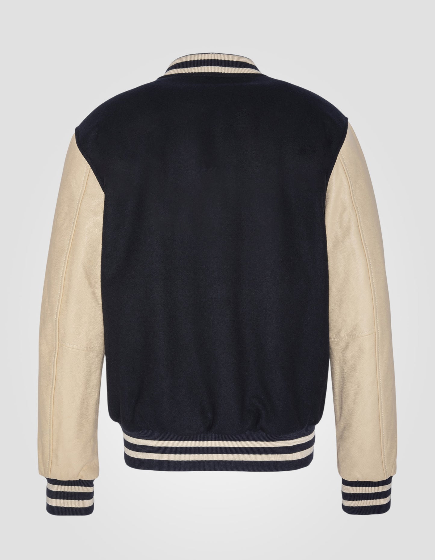 Blouson teddy sans broderie, cuir de vachette