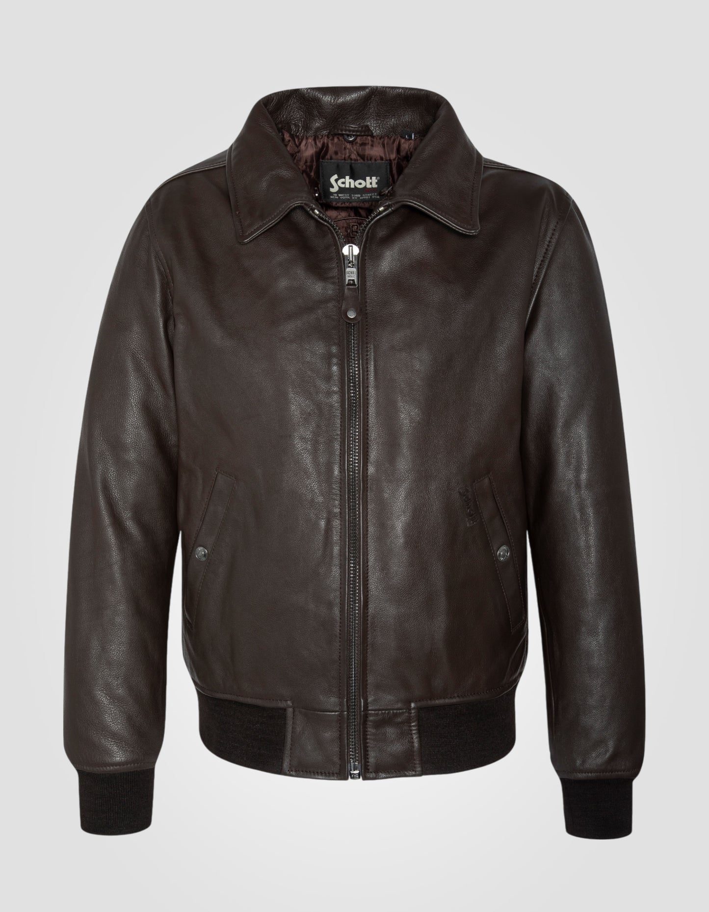 Brown pilot jacket, cowhide leather