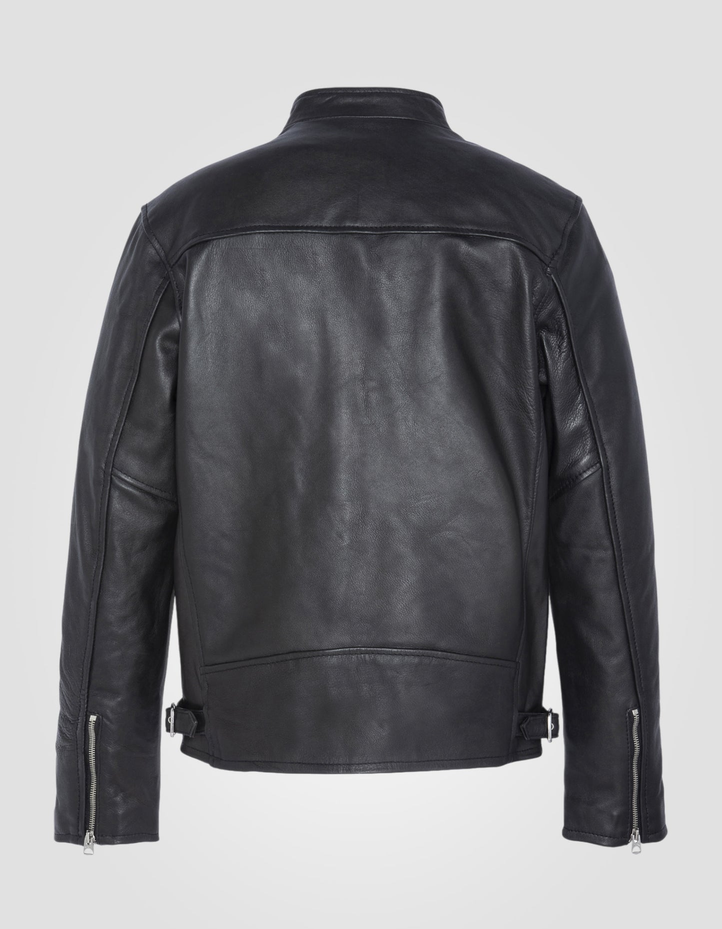 Blouson motard, cuir de vachette