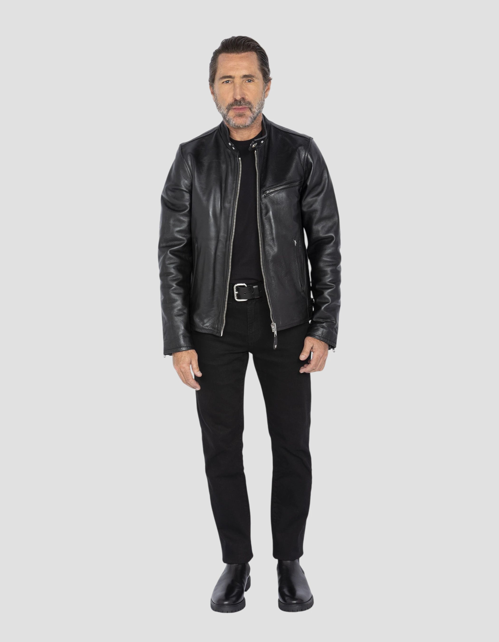 Black biker jacket, cowhide leather LC940D Schott NYC®