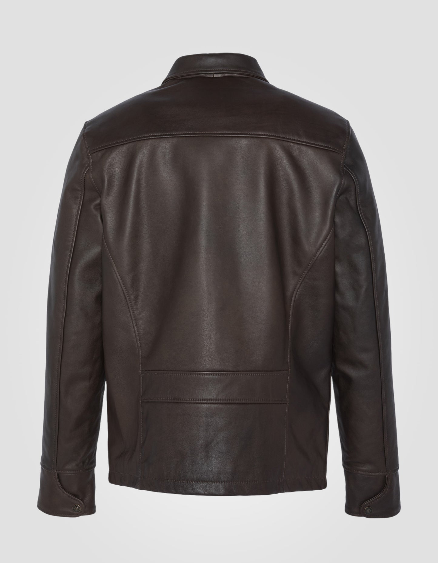 Dunkelbraune lässige Casualjacke, Kuhläsesonderleder