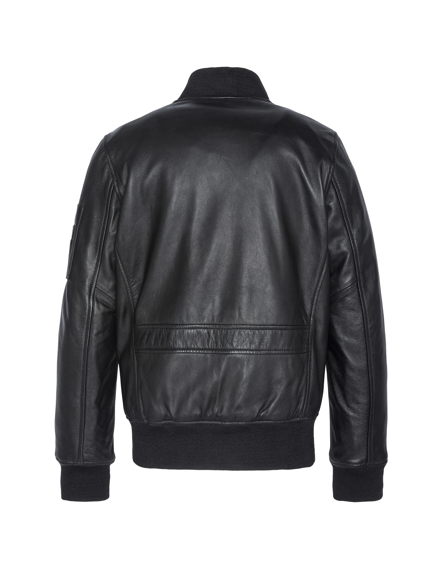 Bomber MA-1 Black, Lammleder
