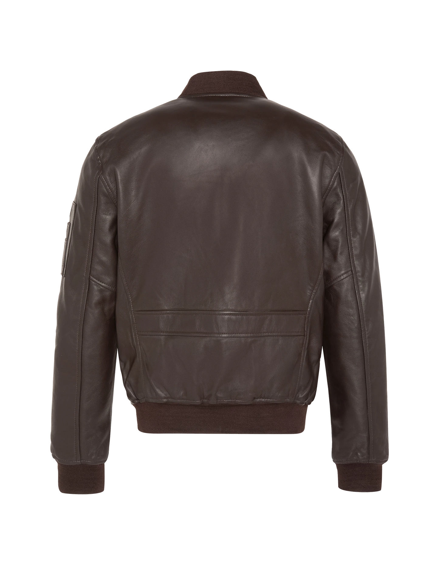 Bomber MA-1 marrone, pelle di agnello