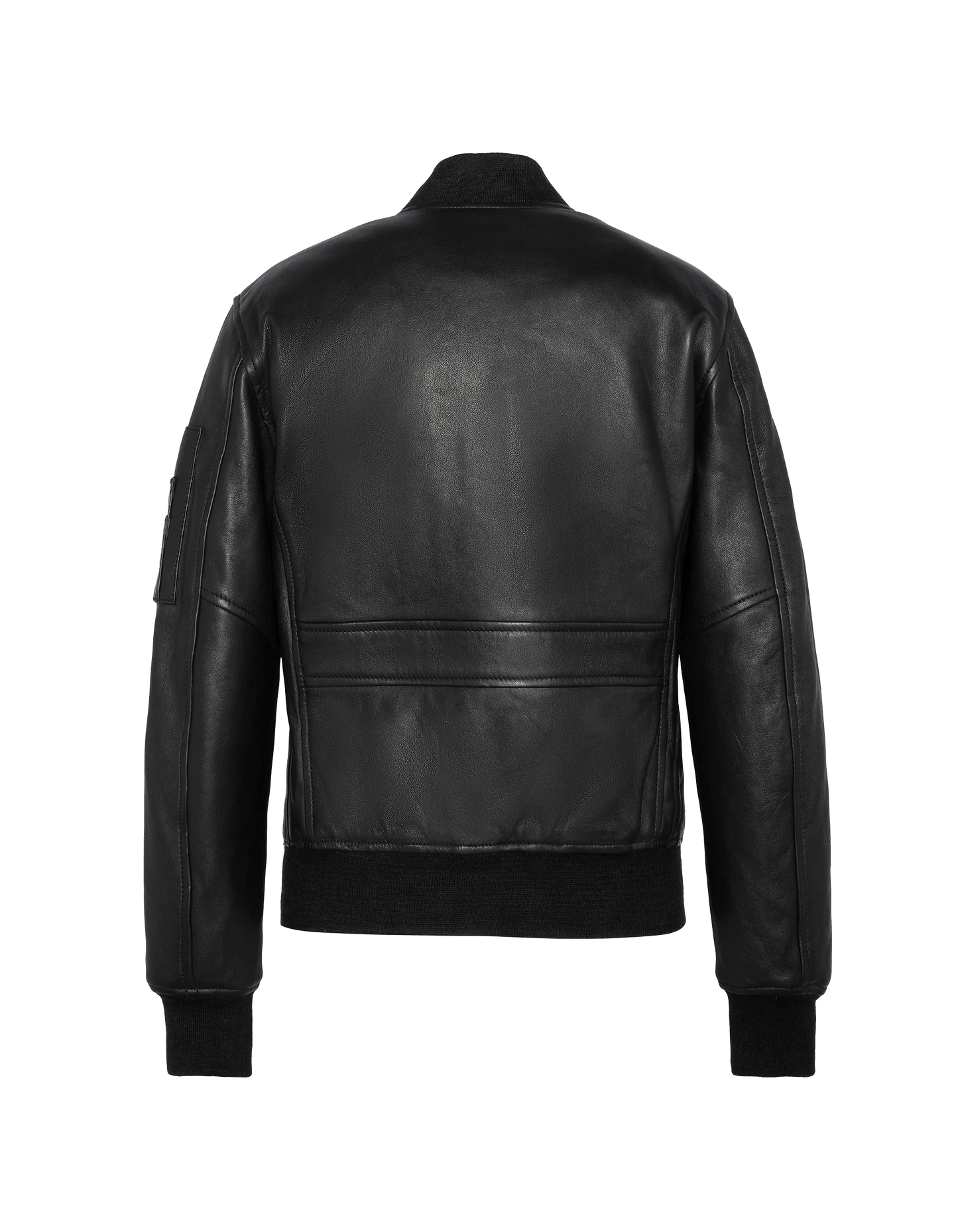 Bomber MA-1 Black, Lammleder