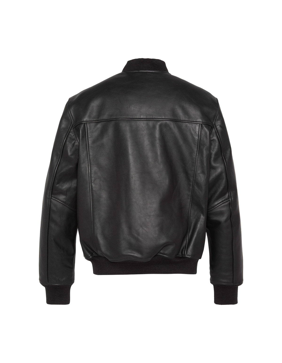 Lässige schwarze Jacke aus Rindsleder