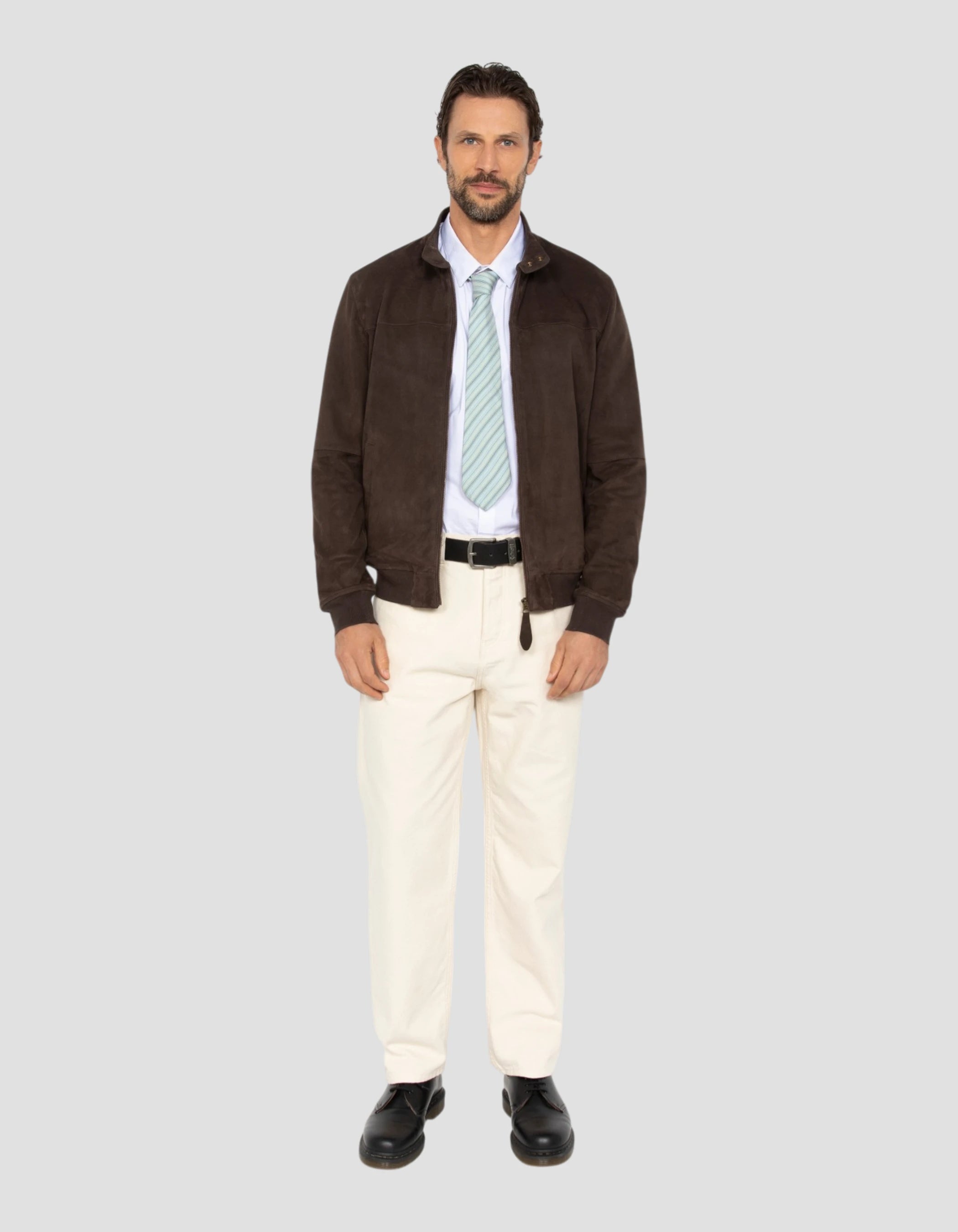 Brown stardust jacket, goat suede ultralight - LCCABL | Schott NYC®
