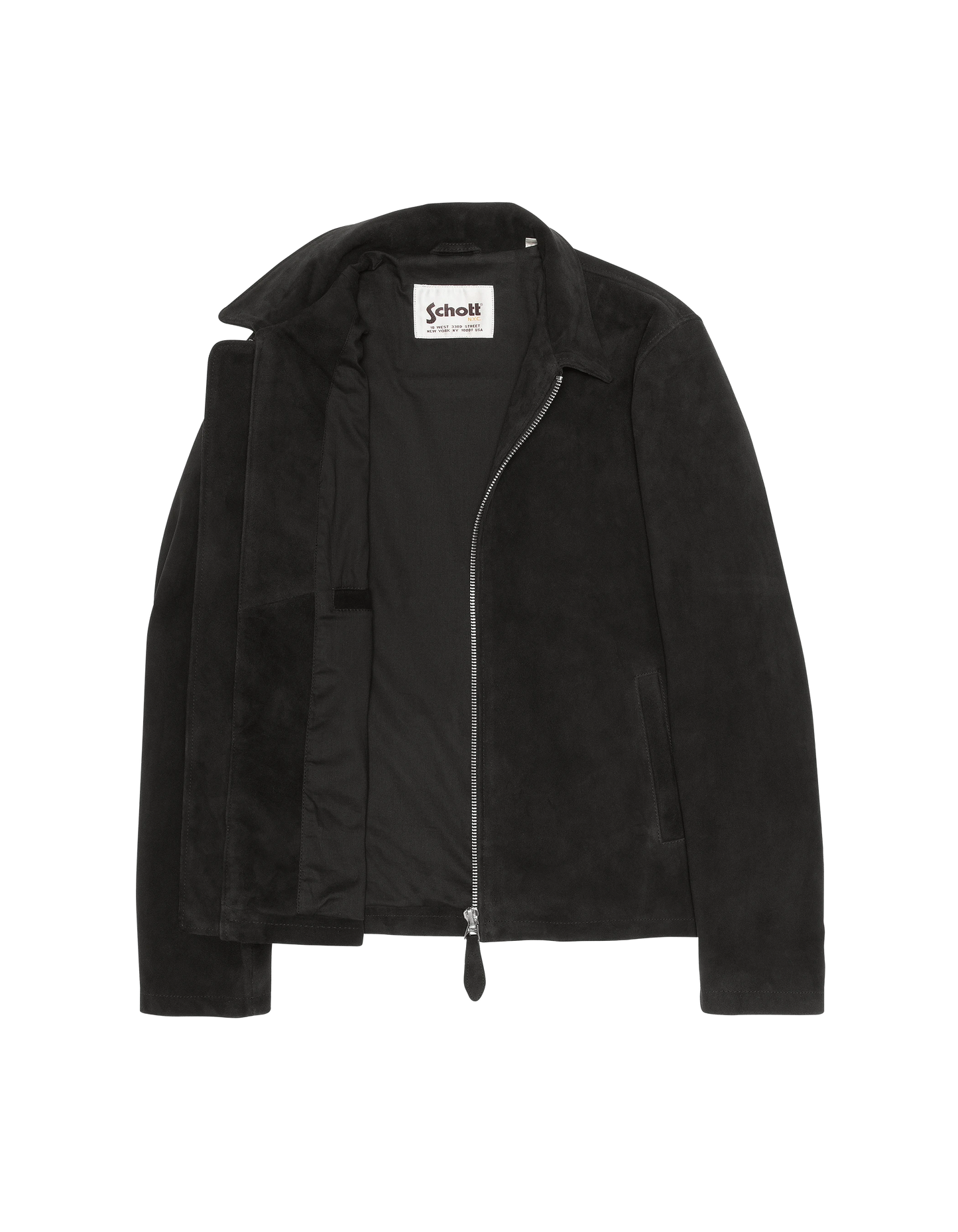 Black casual jacket, goat suede ultralight