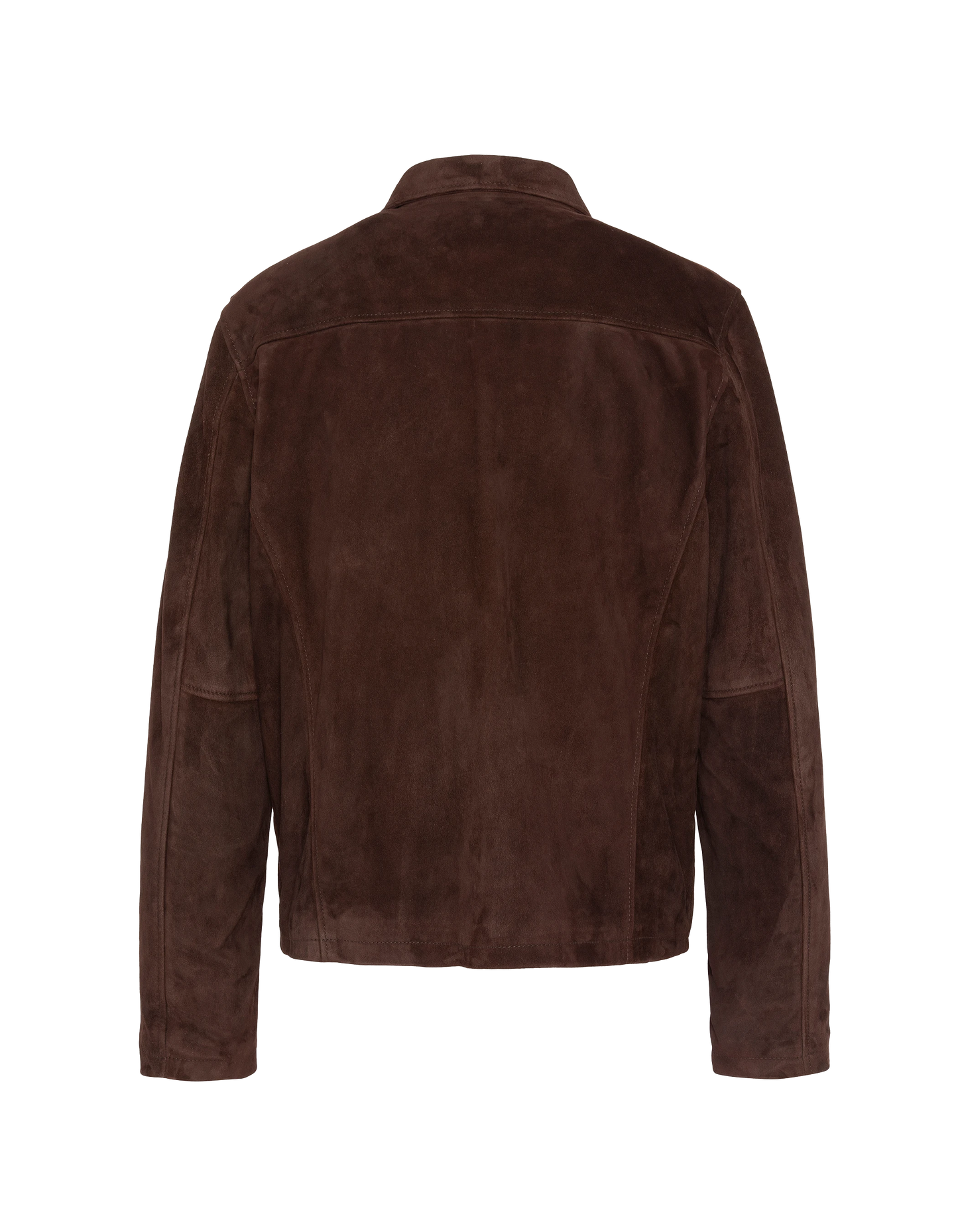 Dark brown casual jacket, goat suede ultralight