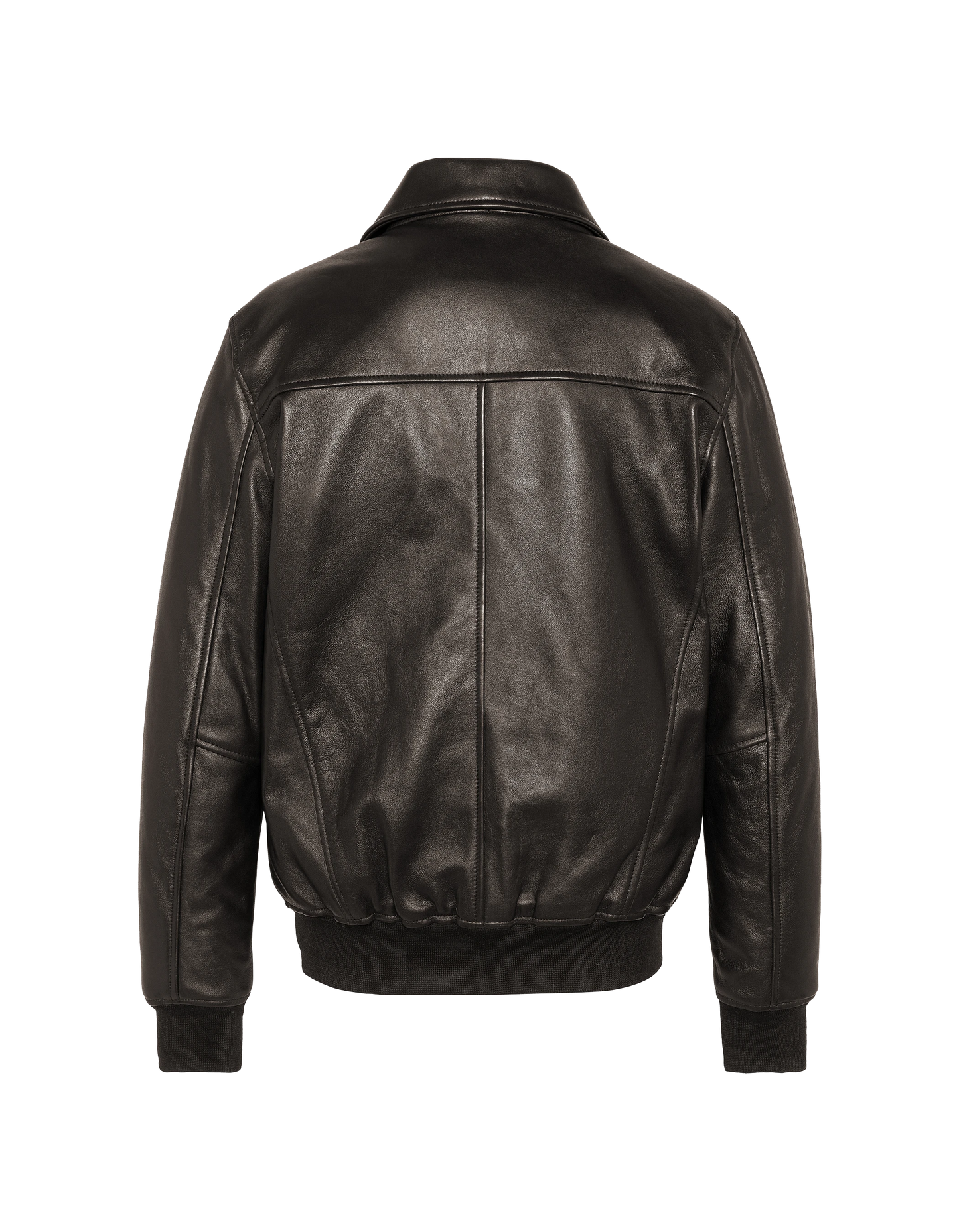 Giacca casual marrone, pelle di agnello