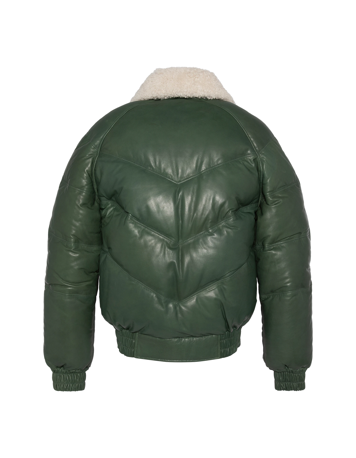 Retro Green Streetwear -Jacke, Kuhläsesonderleder
