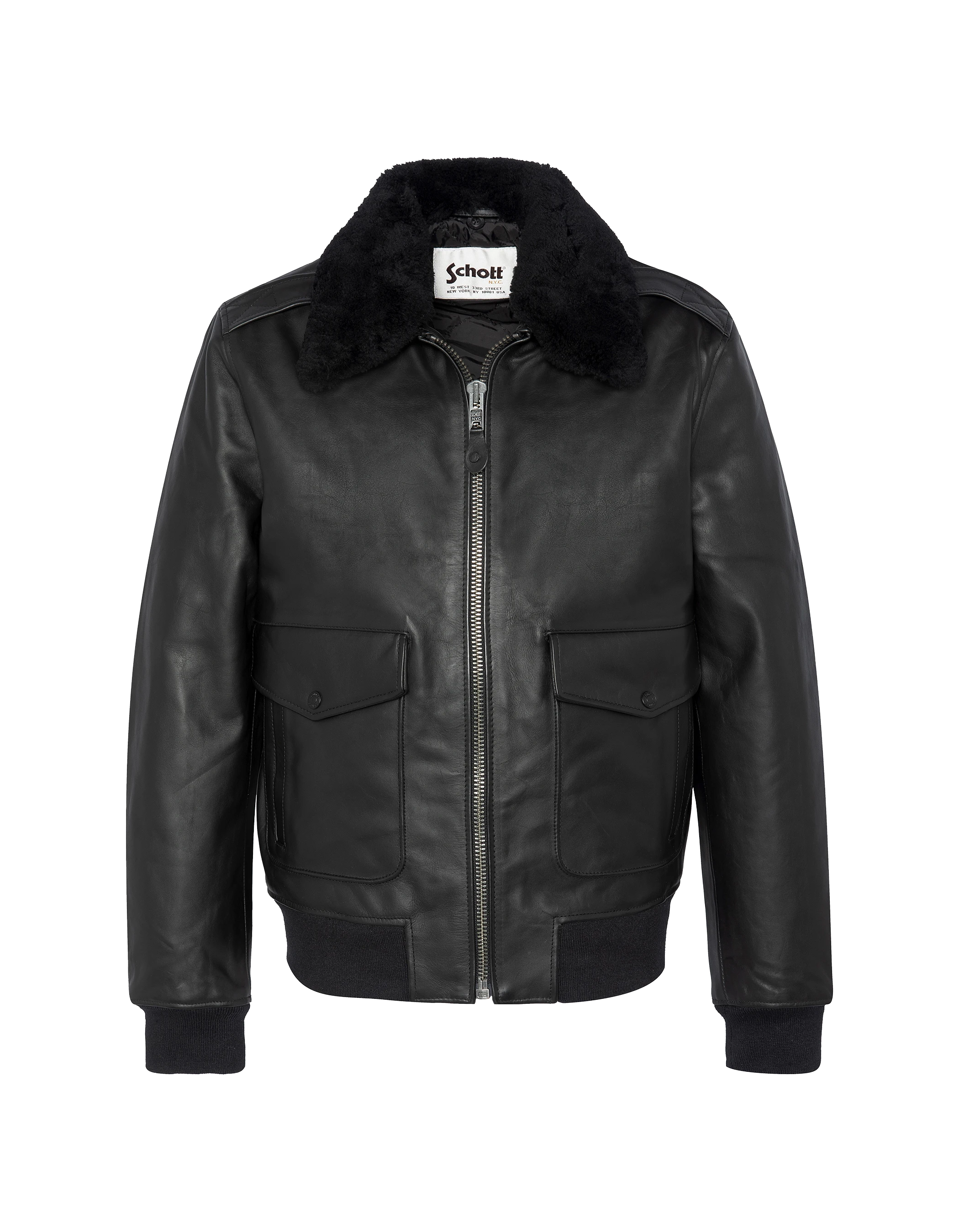Type A -2 black pilot jacket, cowhide leather LCFLYW22X Schott
