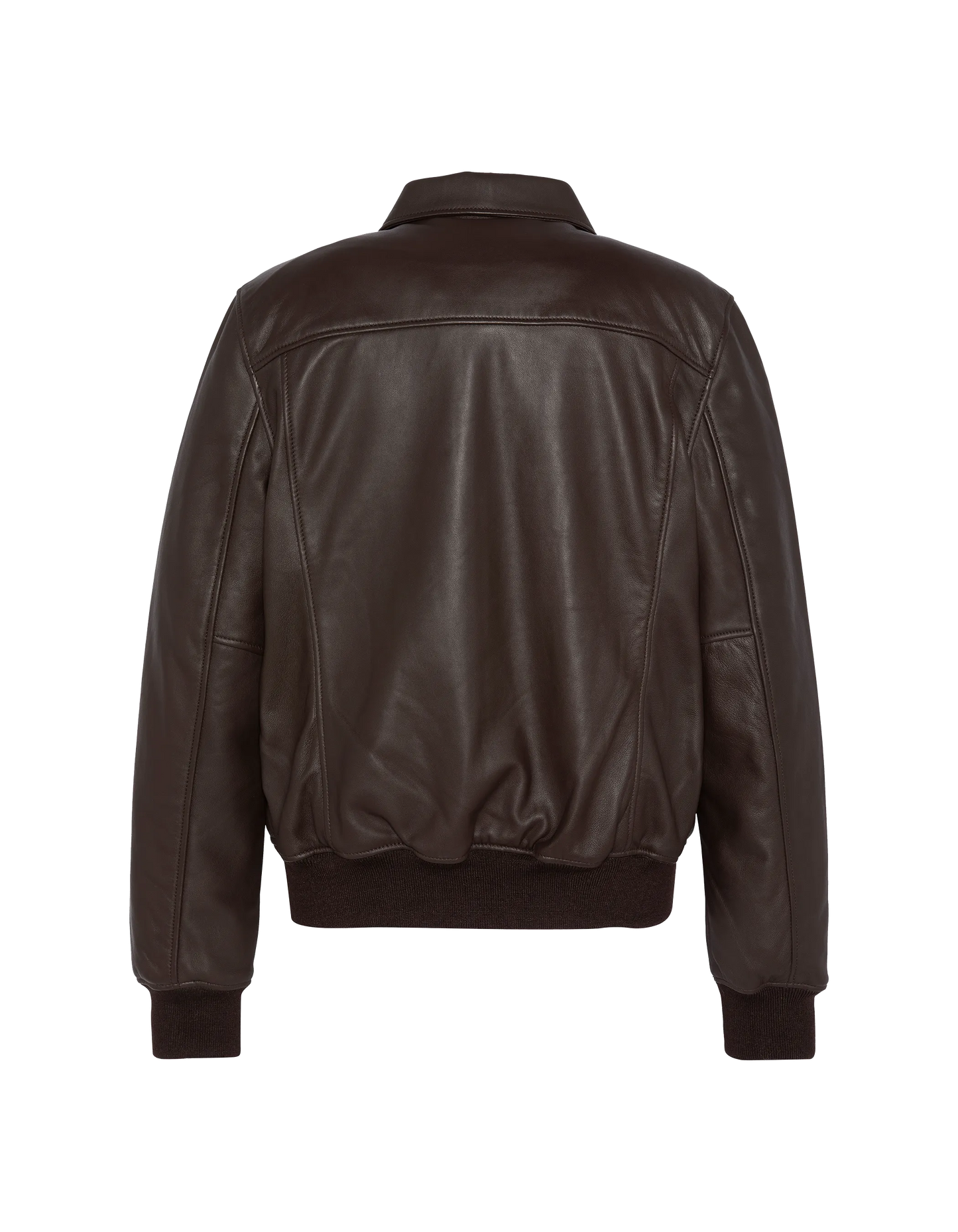 Chaqueta casual marrón, cuero de cordero