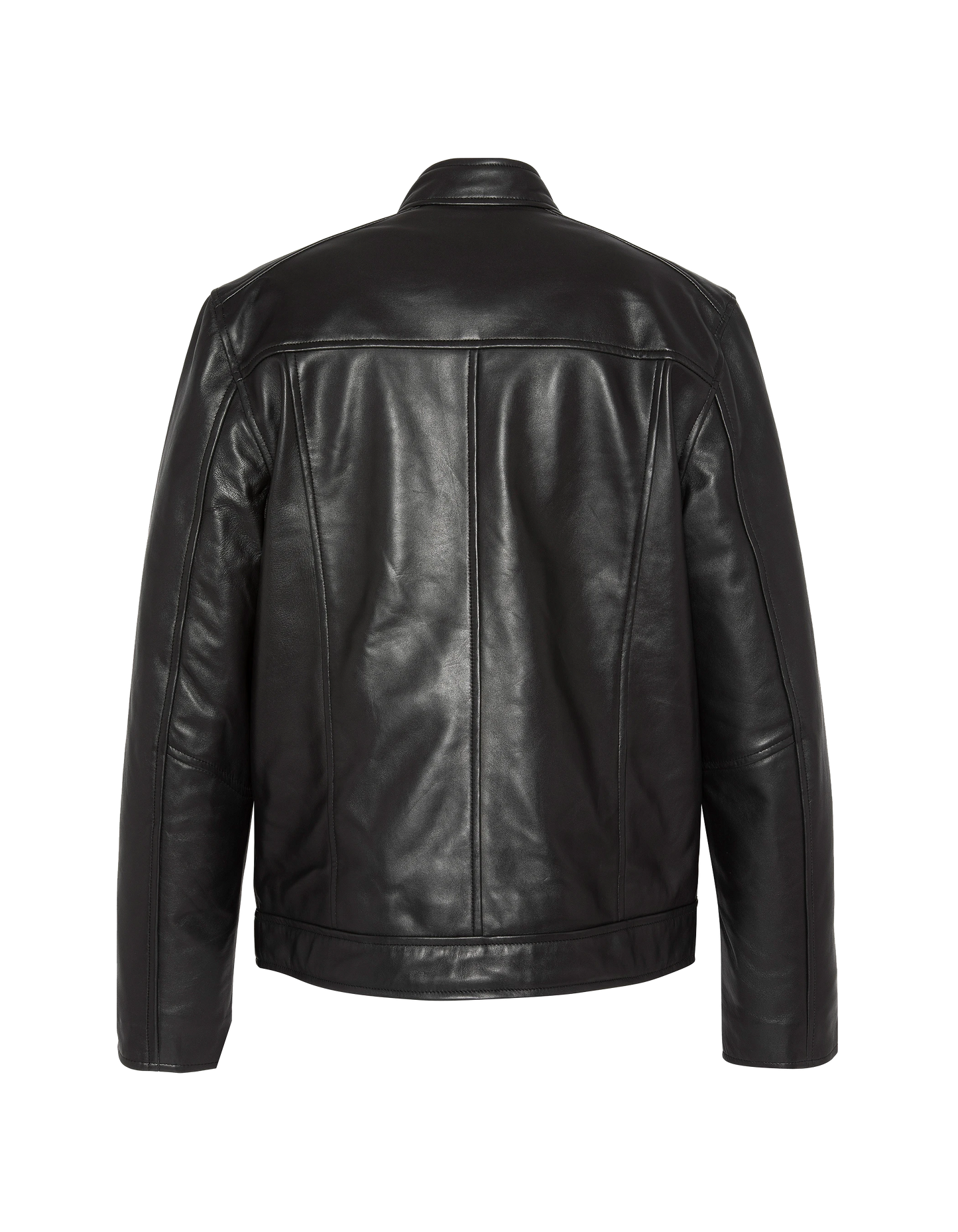 Schwarze Bikerjacke, Lammleder