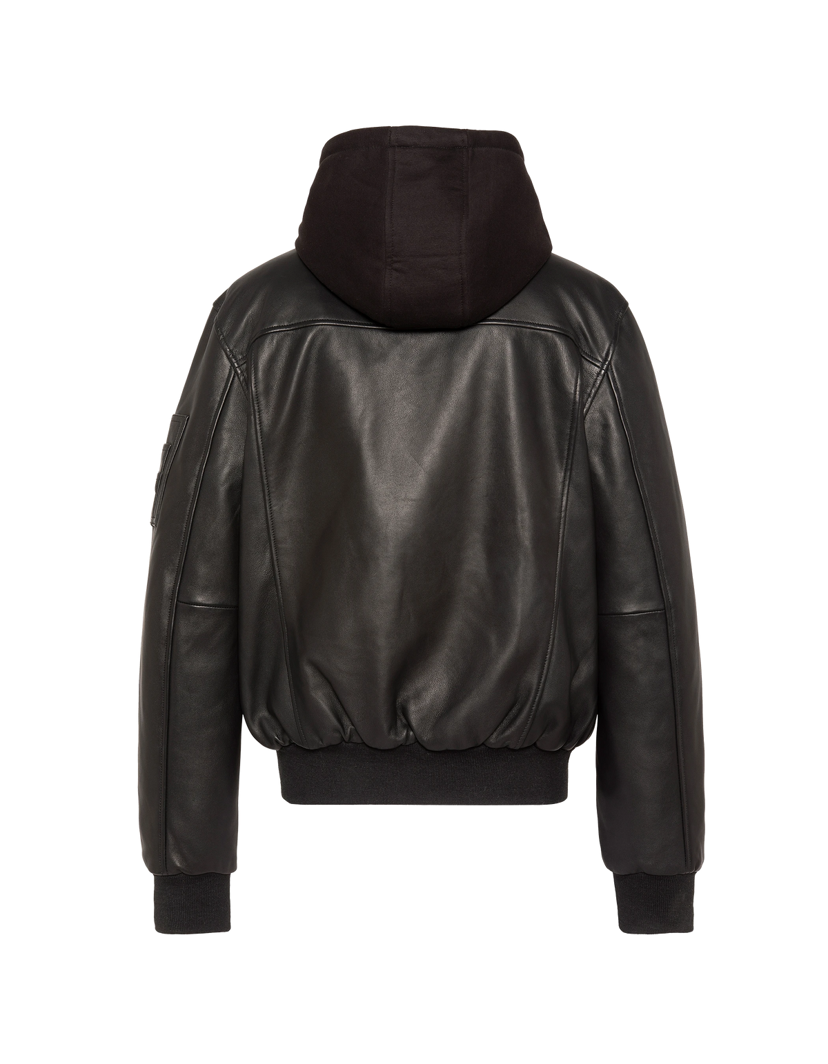 Schwarze Bomberjacke Typ MA-1, Lammleder