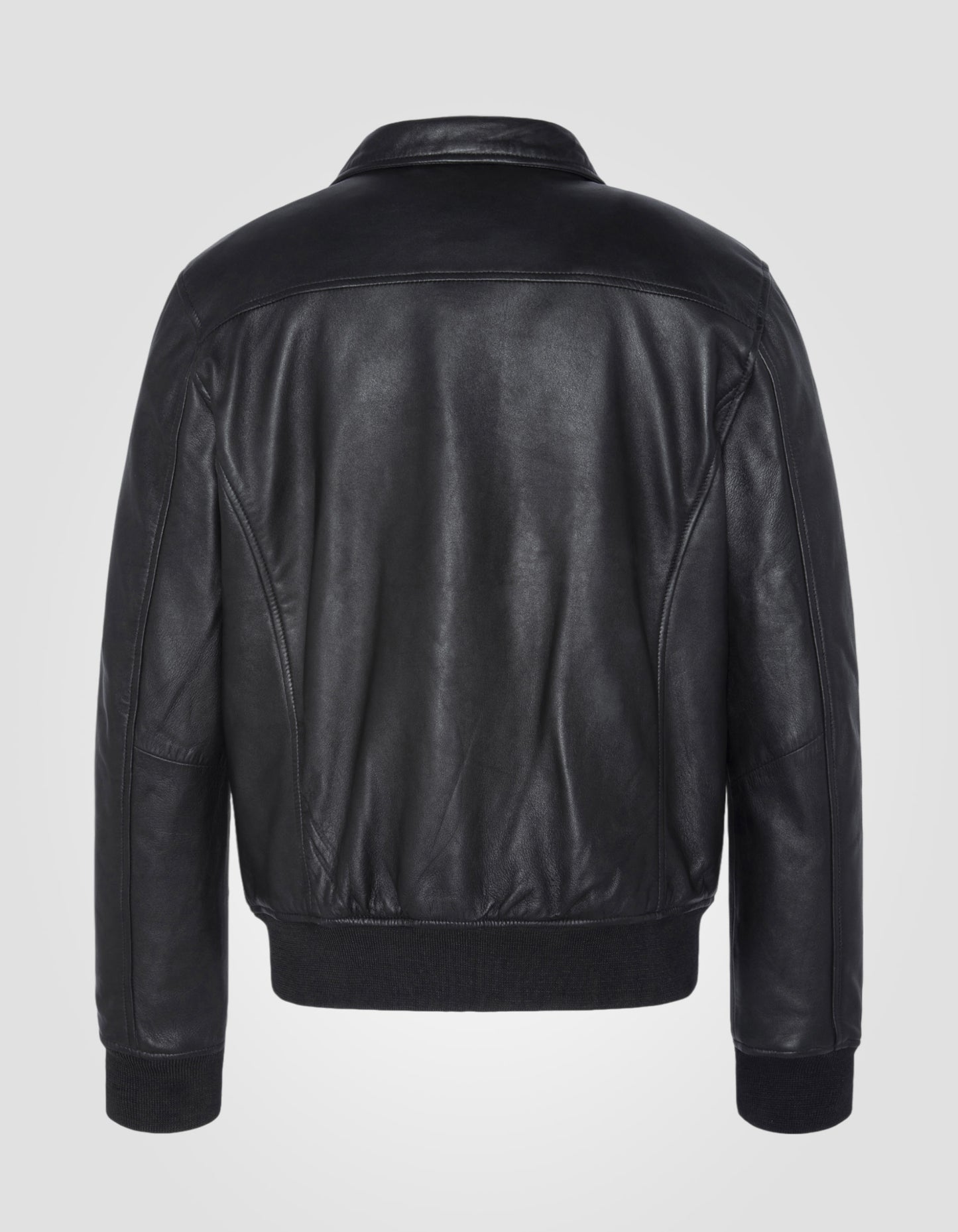 Black casual jacket, lamb leather
