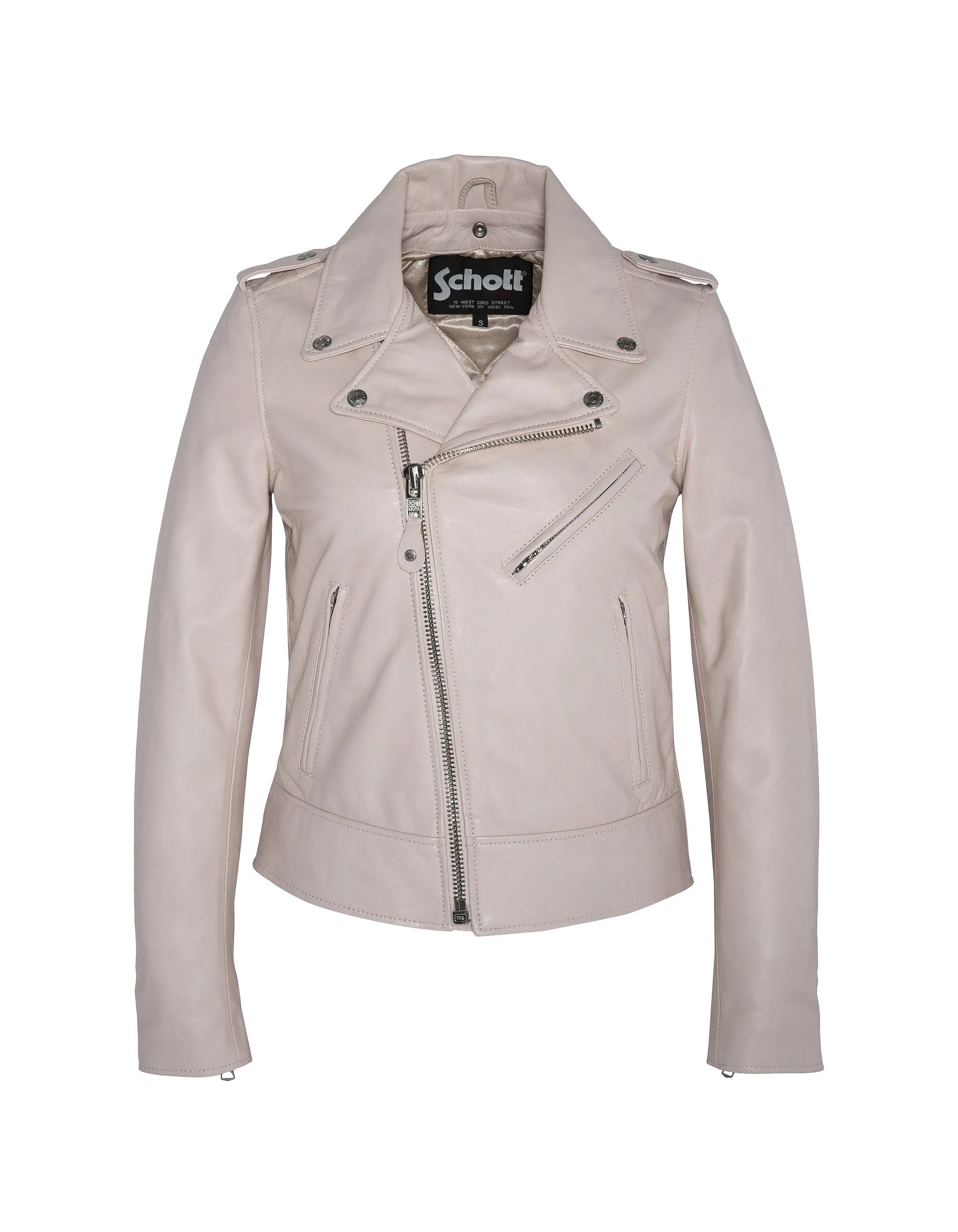 Pulvered Pink Perfecto® Jacke, Lammleder LCW1601D Schott NYC®