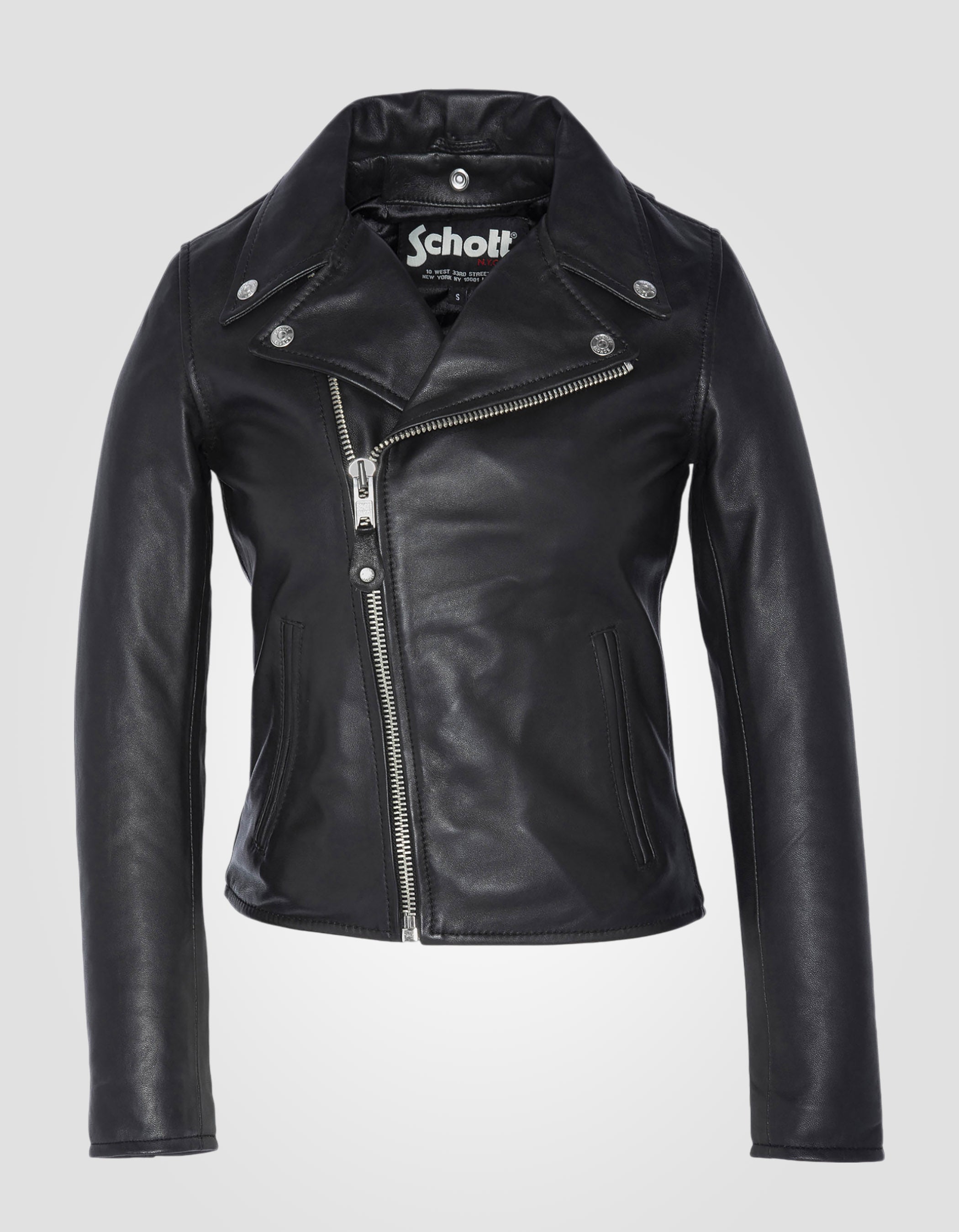 Black perfecto jacket, lamb leather LCW8615 Schott NYC®