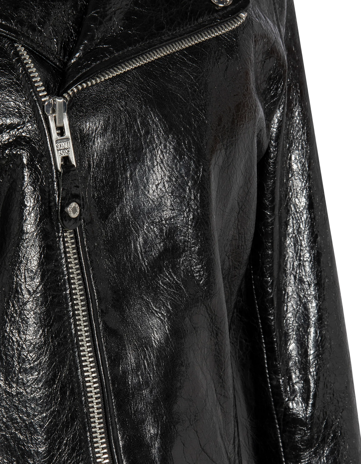 Schwarze Verni Perfecto® Jacke, Lammleder