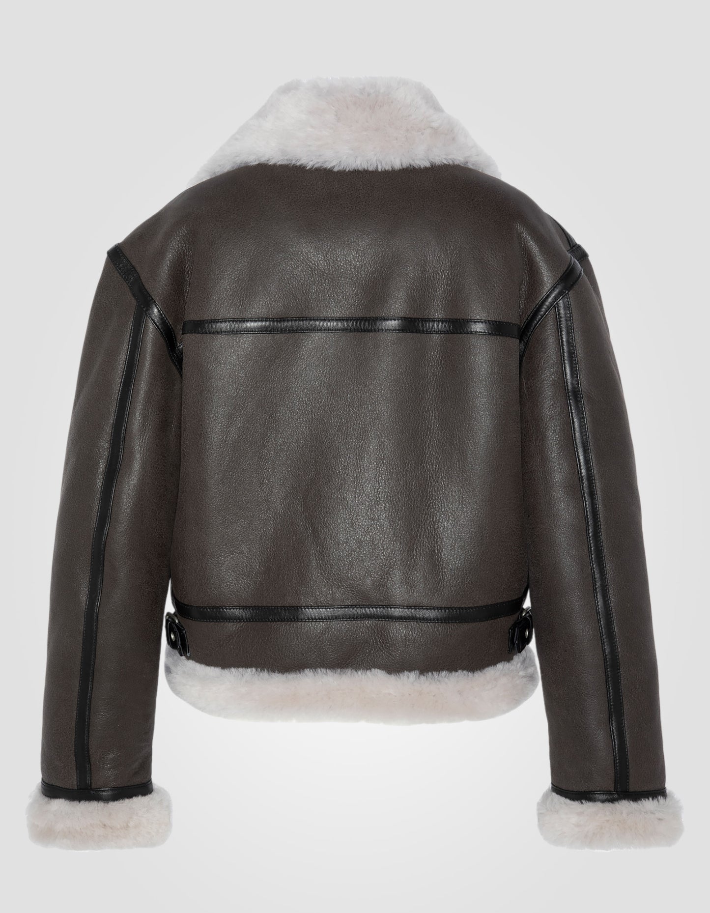 Kurzer Bombardier Typ B-3 Dunkelbraun, Doppelgesicht Mouton