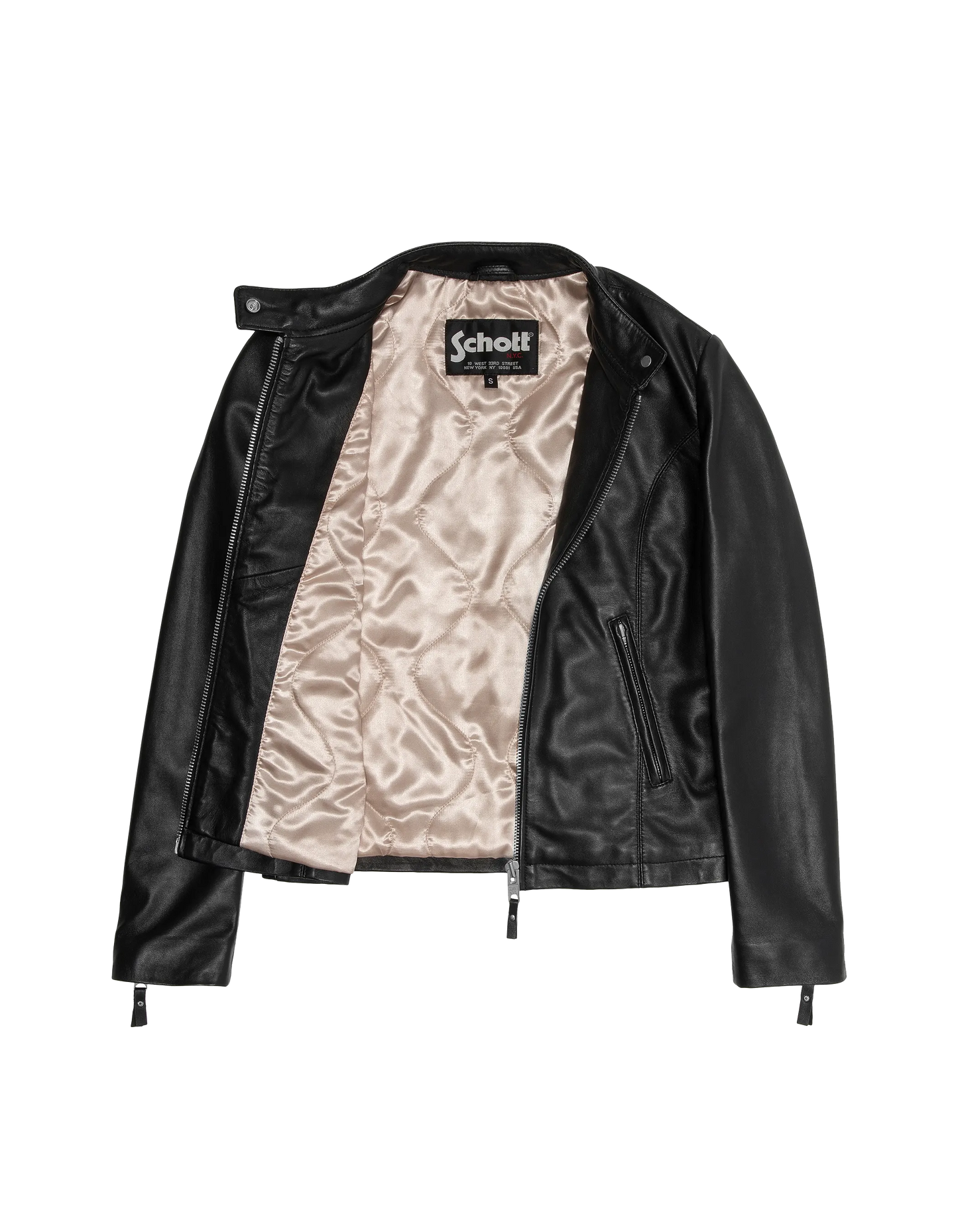 Black biker jacket, lambskin leather