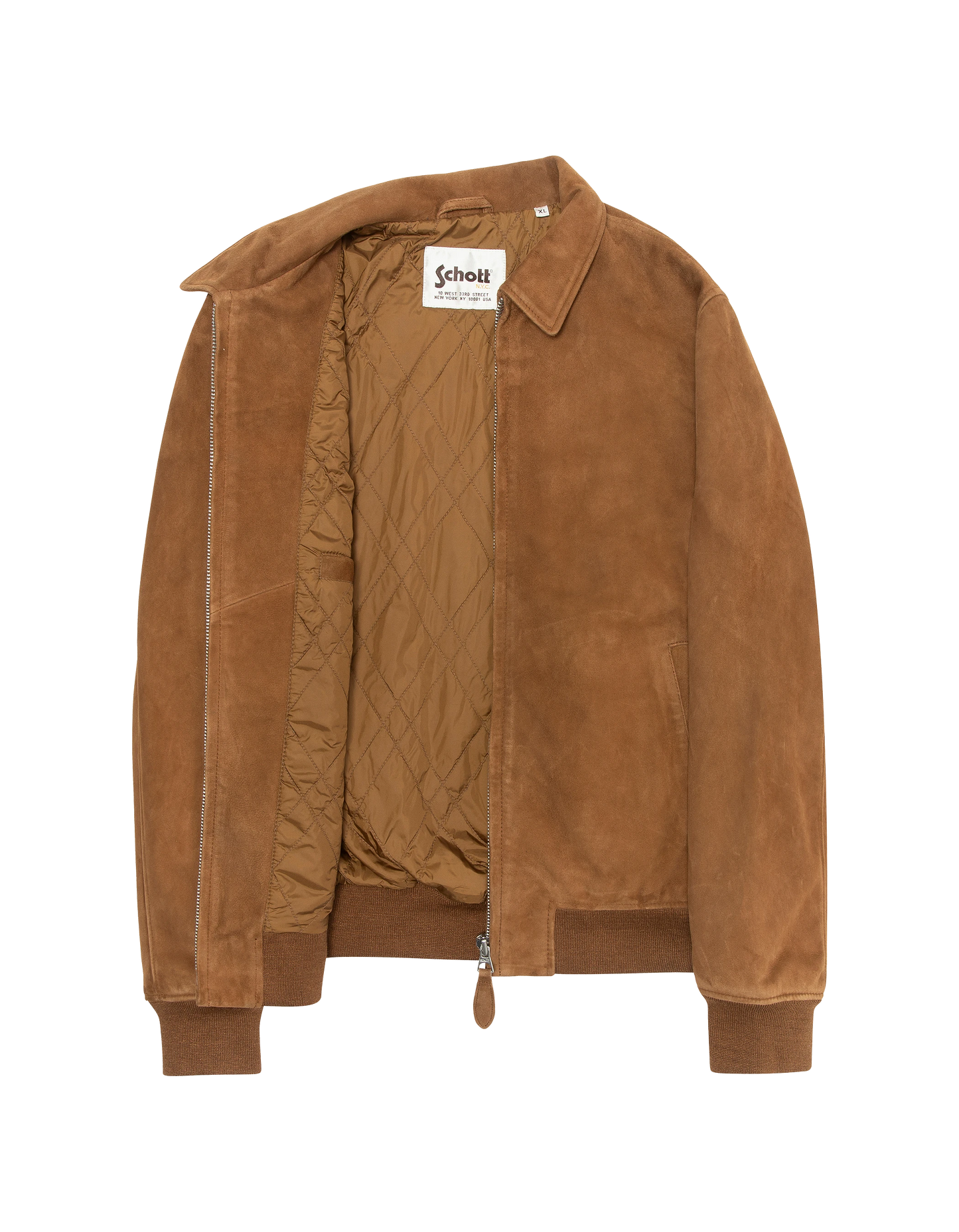 Rust casual jacket, leather goat suede