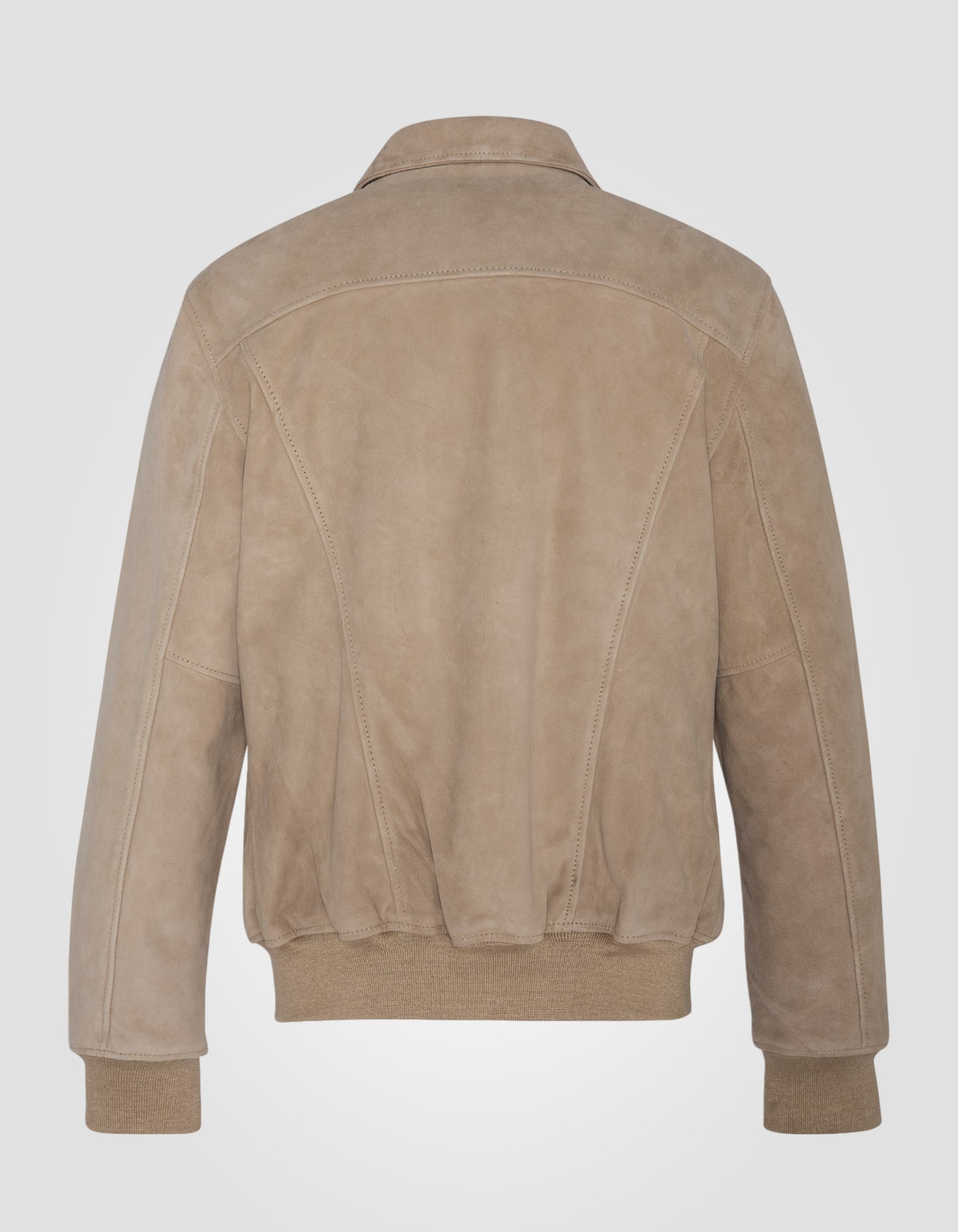 Beige lässige Jacke, Ziegenleder
