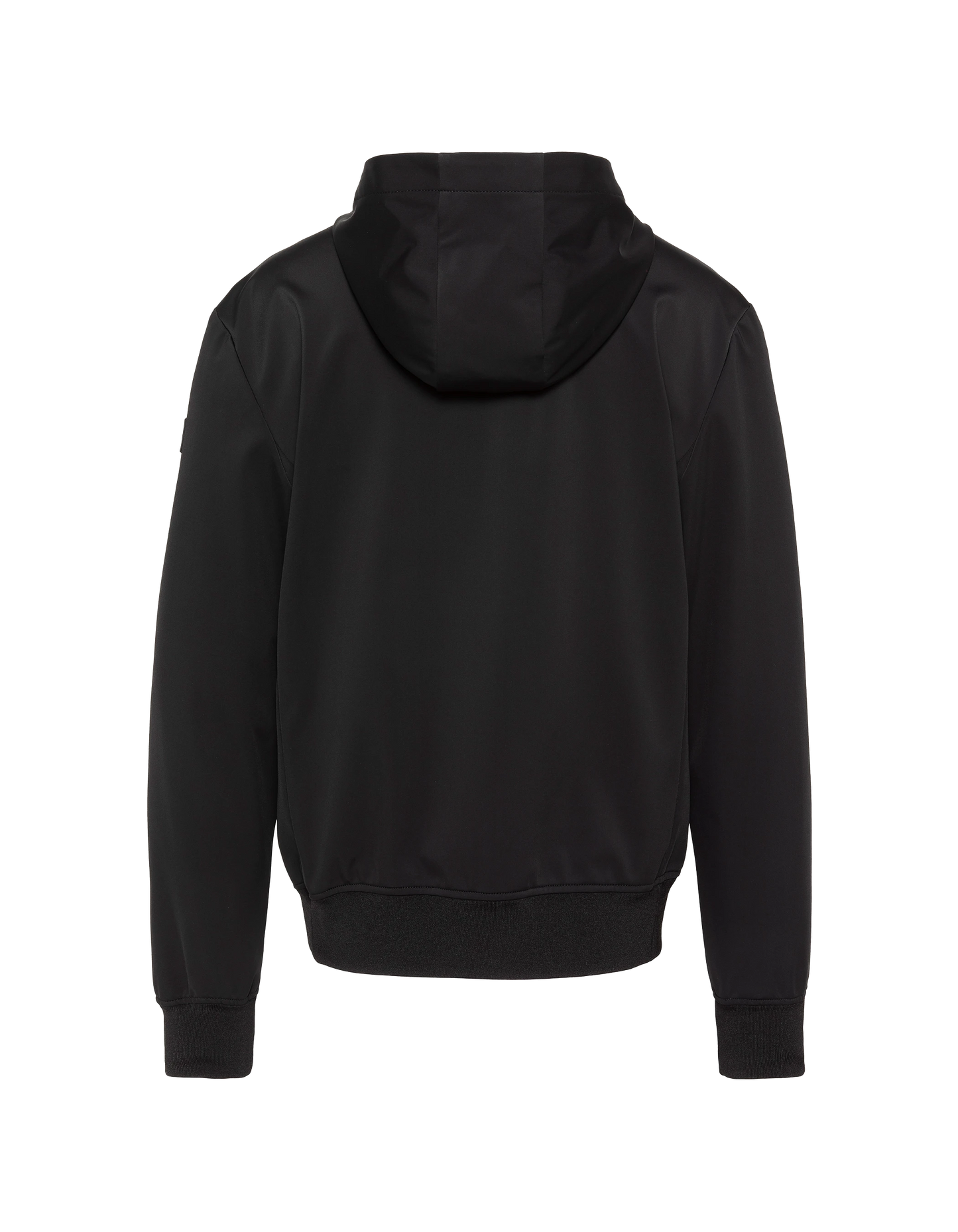 Black technical jacket with hood