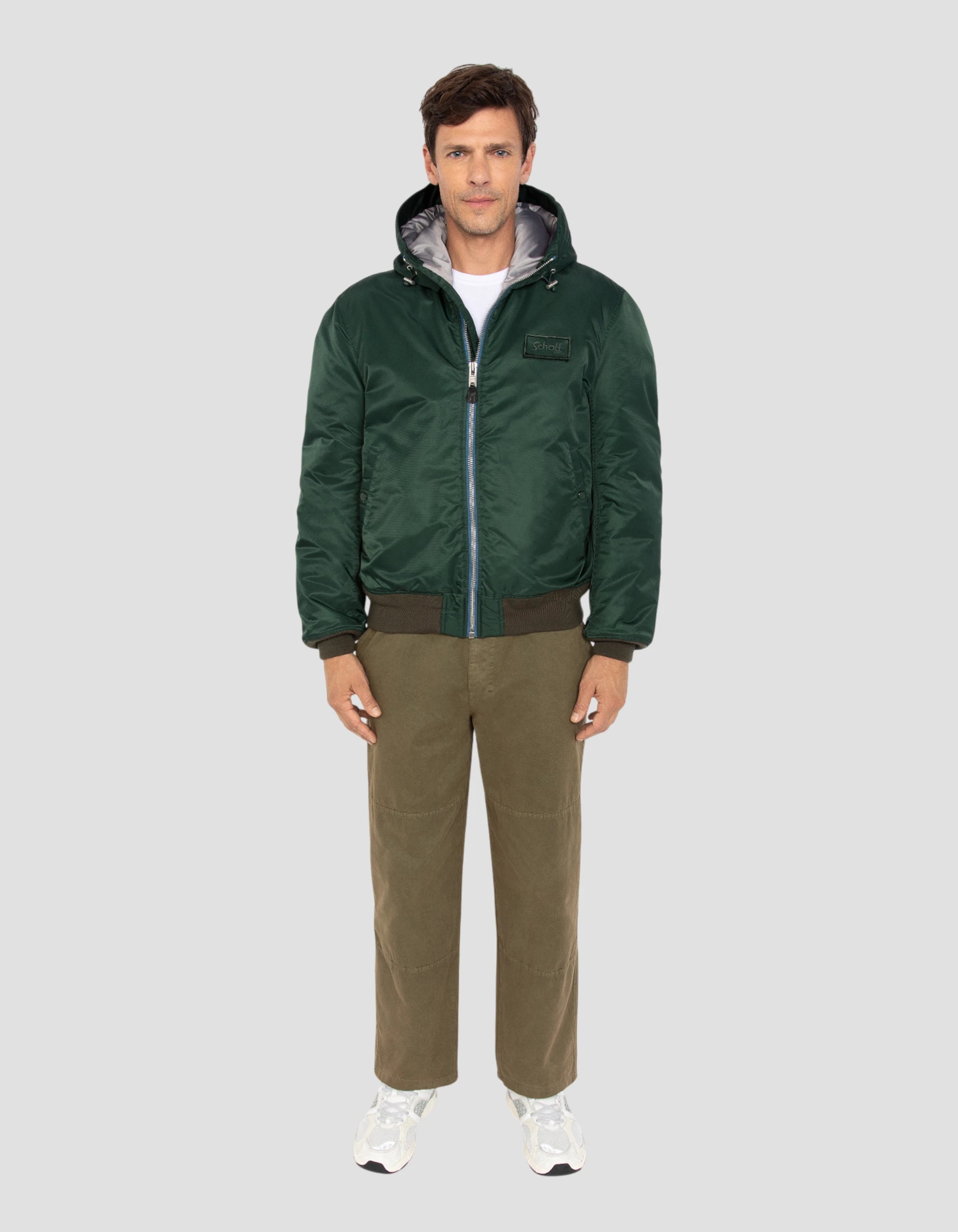 Bomber green forest washed with recycled nylon hood - ma1guardrs Bomber green forest washed with recycled nylon hood - ma1guardrs