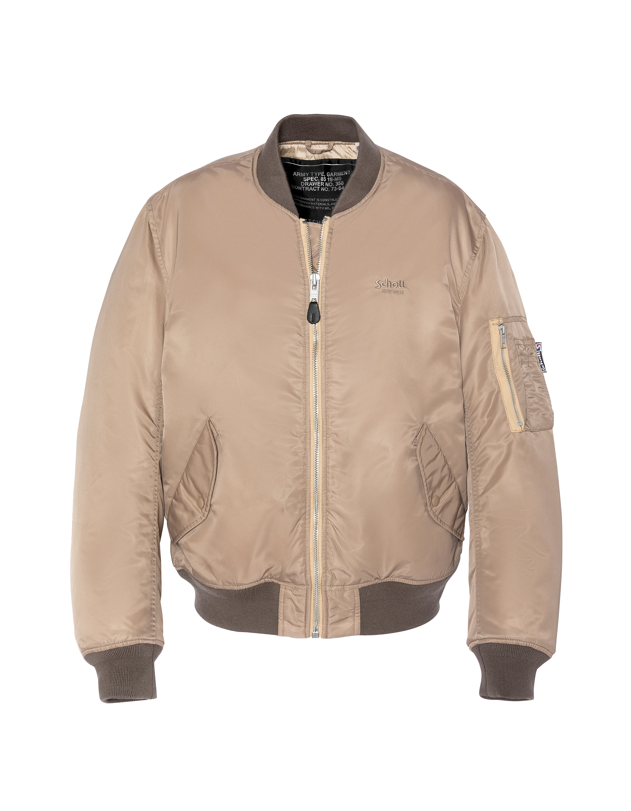 ジャケット・アウター schott suede ma1 flight bomber jacket Bomber ma -1 WASM Wüste in recyceltem Nylon, Komfortausschnitt