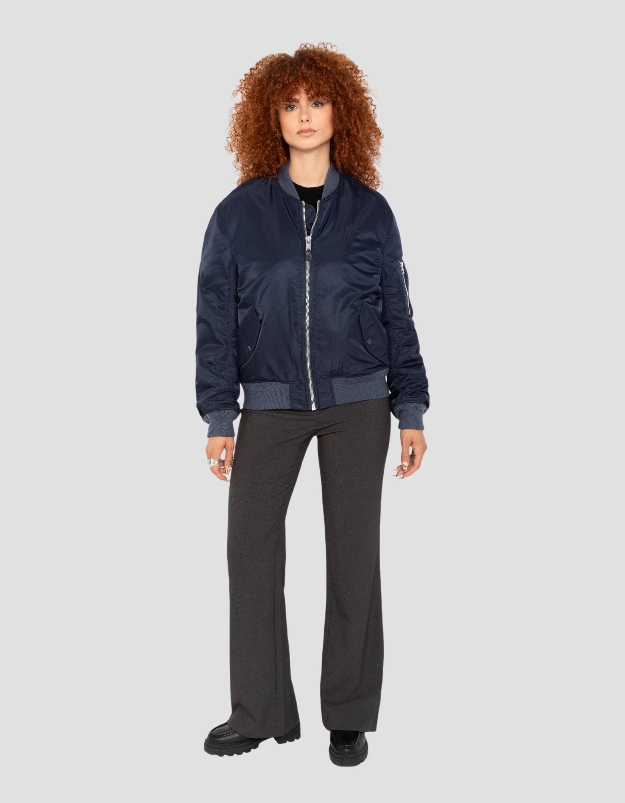 Schott U.S. Navy MA-1ジャケット Schott MA-1 90's Fit Bomber Jacket - Navy AIR90RS-NV