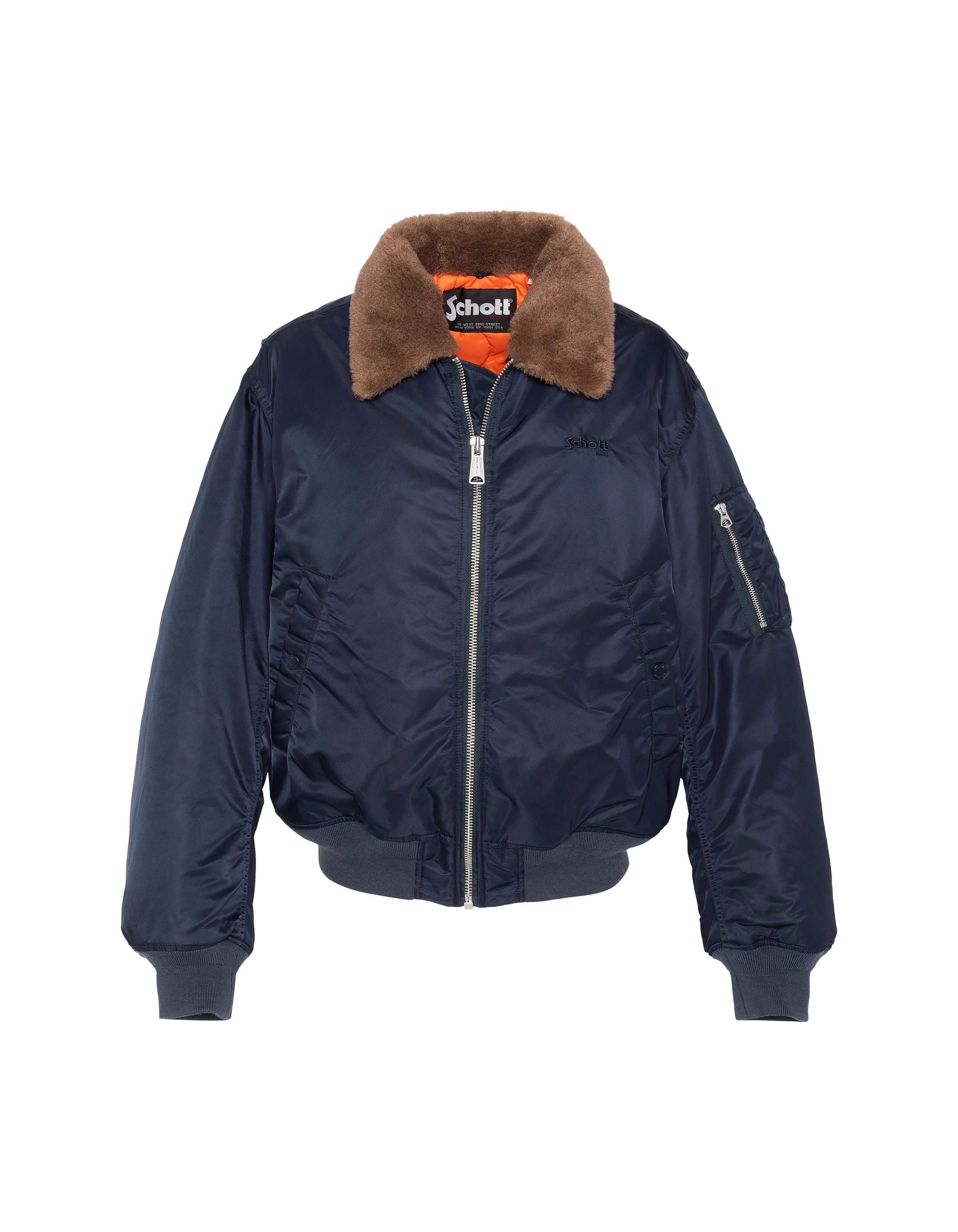 flight jacket vintage dark navy blue, oversized cut - MA-PILOT
