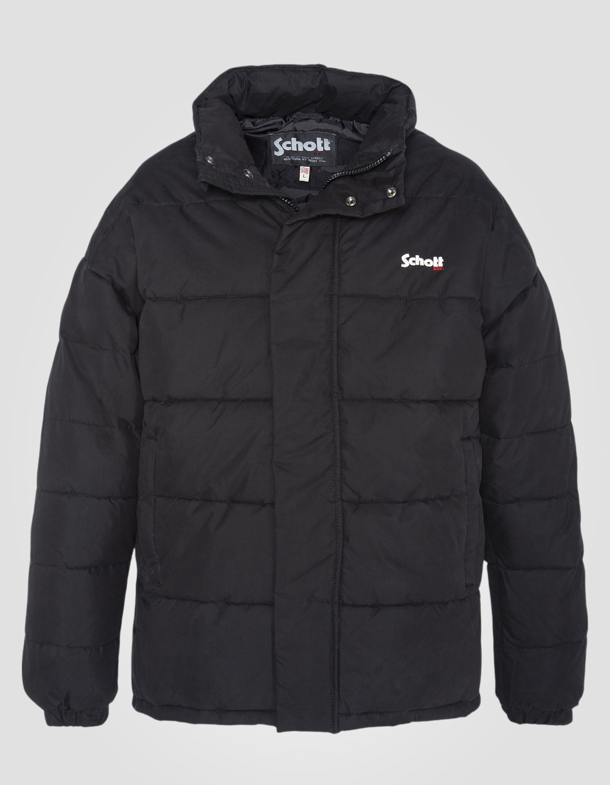 Oversize black down jacket - Nebraska | Schott NYC®