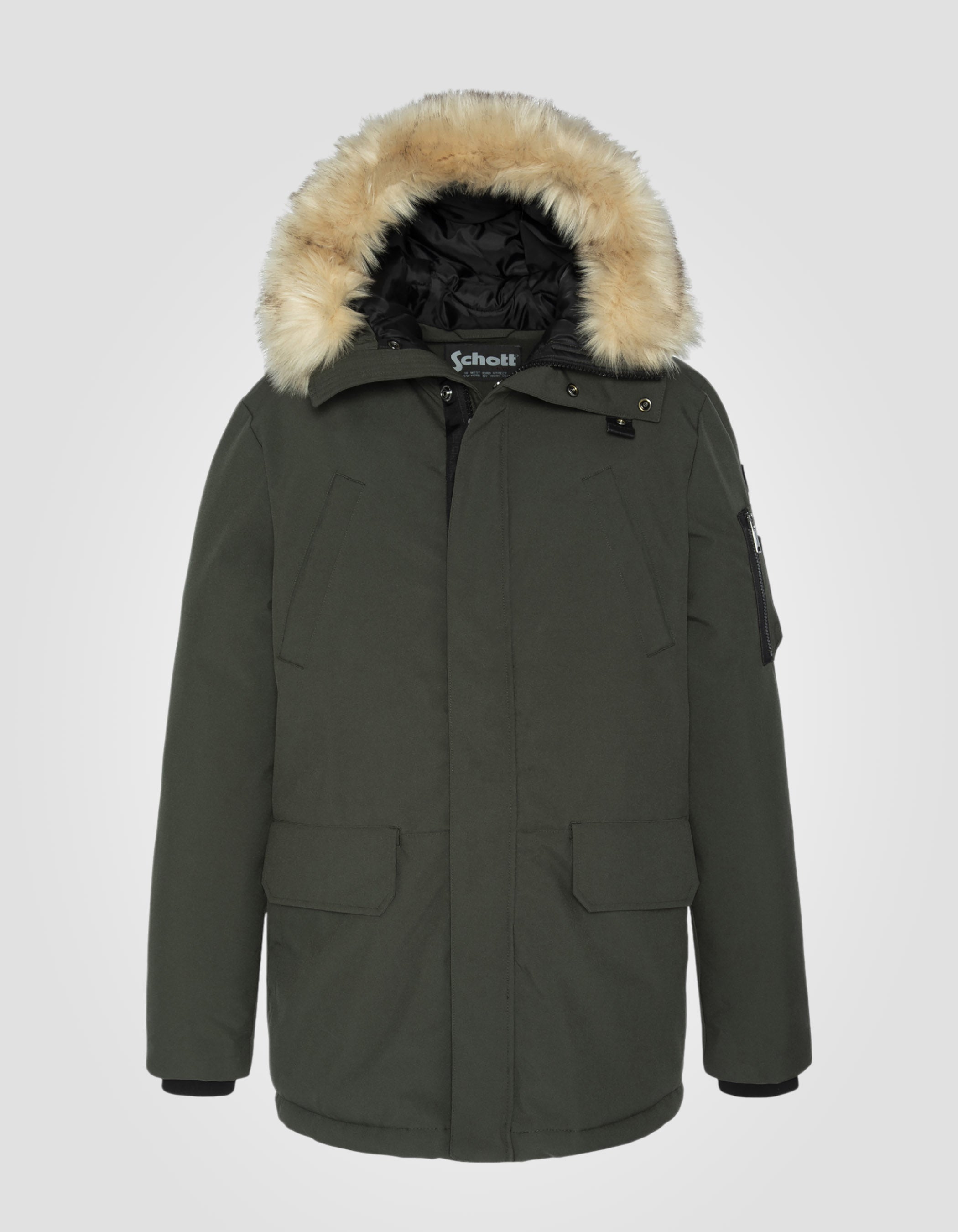 Khaki winter parka Nelson20 Schott NYC®1