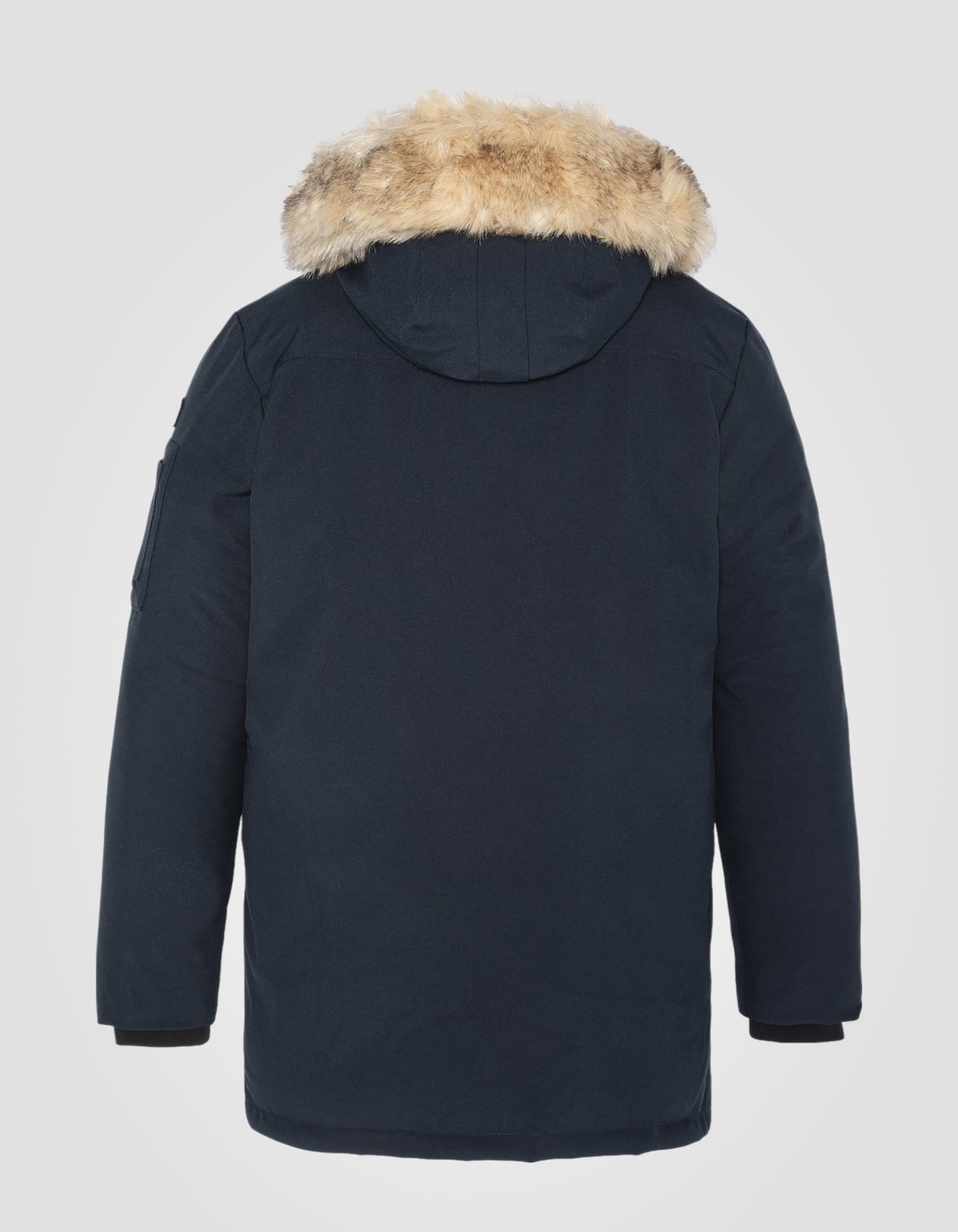 Parka blu navy con cappuccio